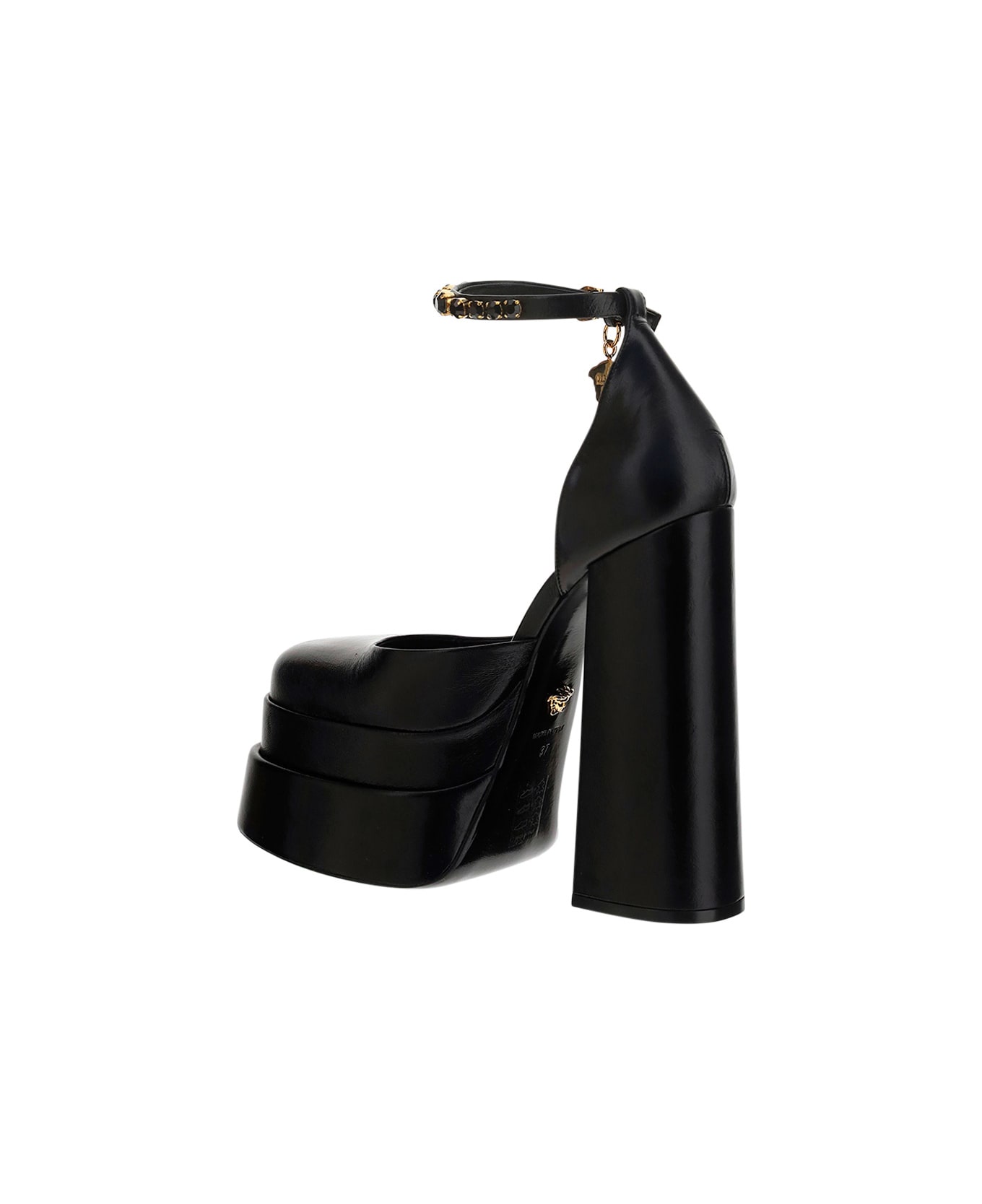 Versace Platform Sandals - Nero/oro Versace