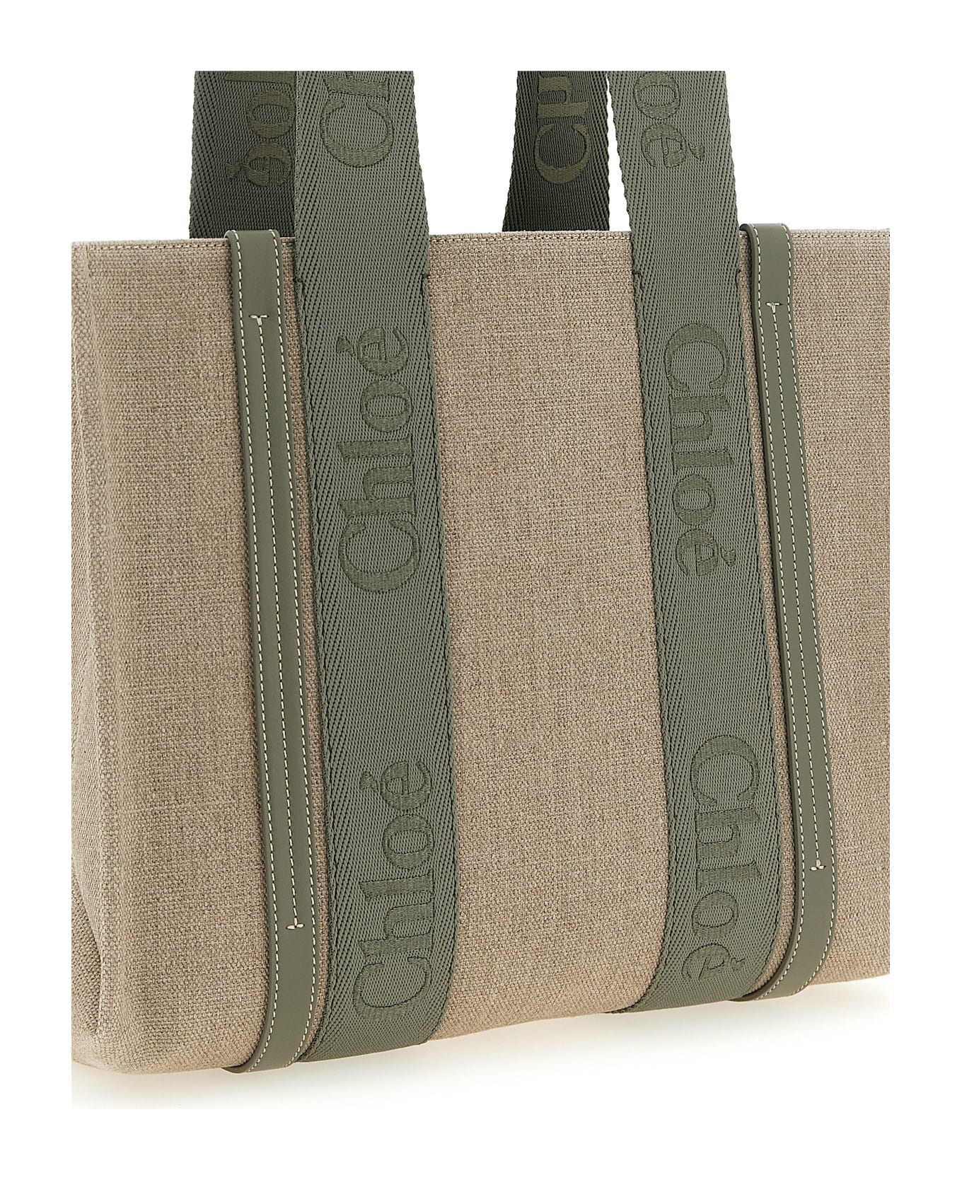 Chloé Medium 'woody' Shopping Bag - Green