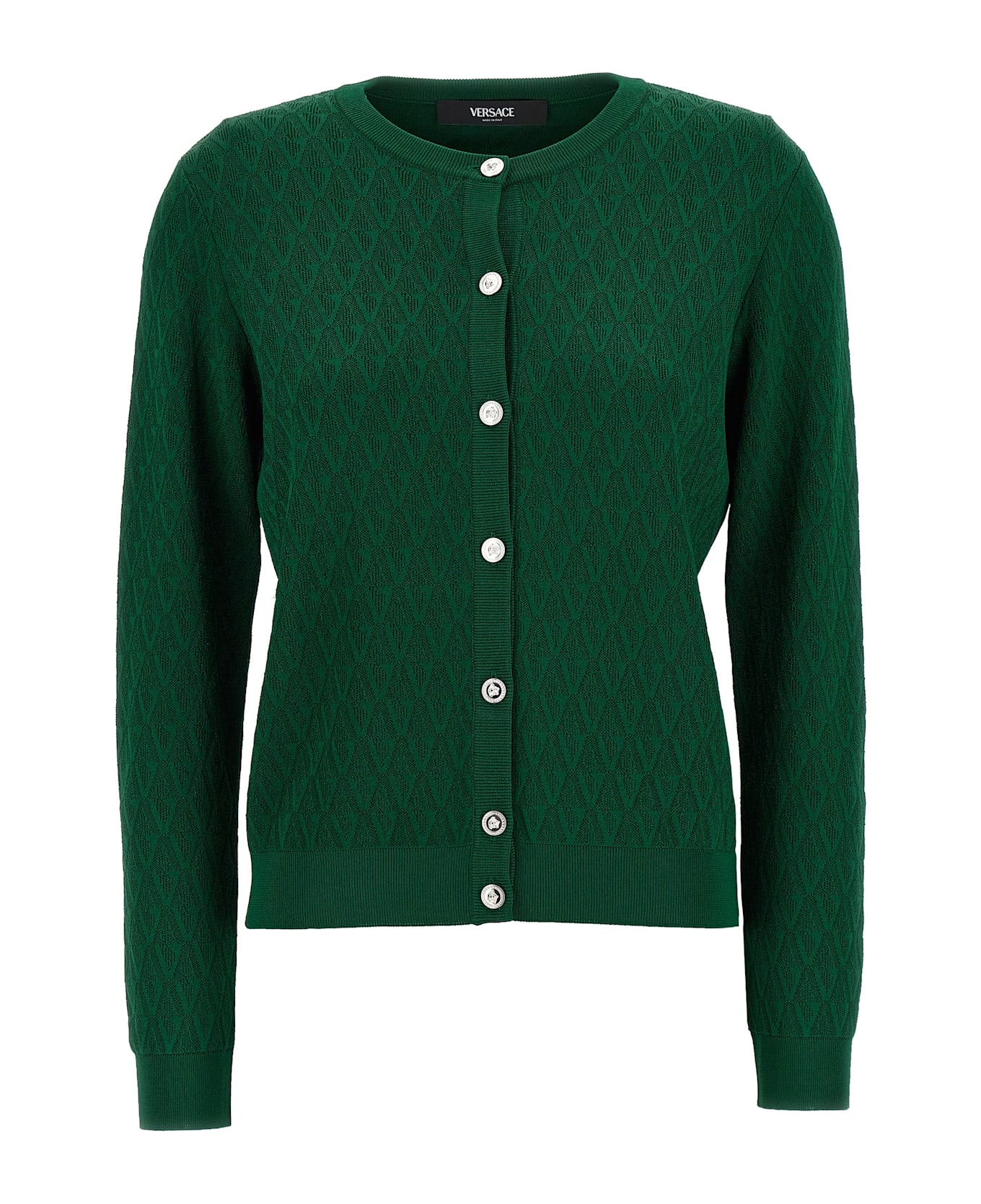 Versace Cardigan Pattern V - Green