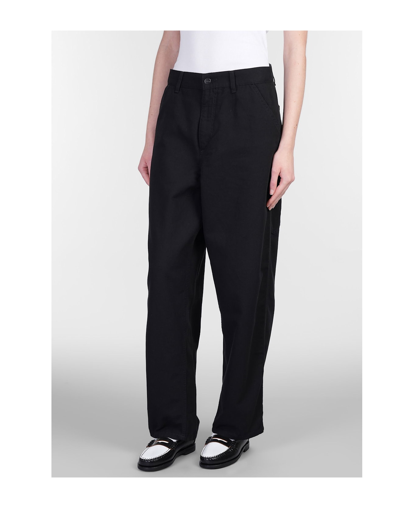 Carhartt Brandon Single Knee Pants In Black Cotton - black