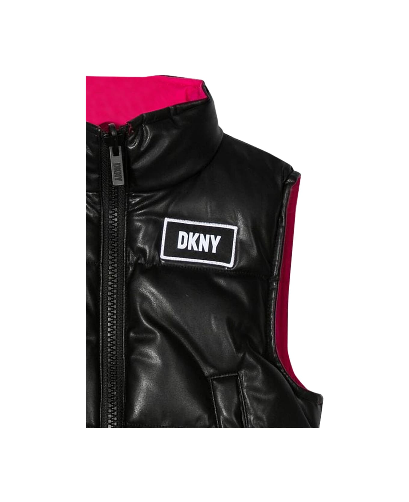 DKNY Reversible Sleeveless Down Jacket - BLACK
