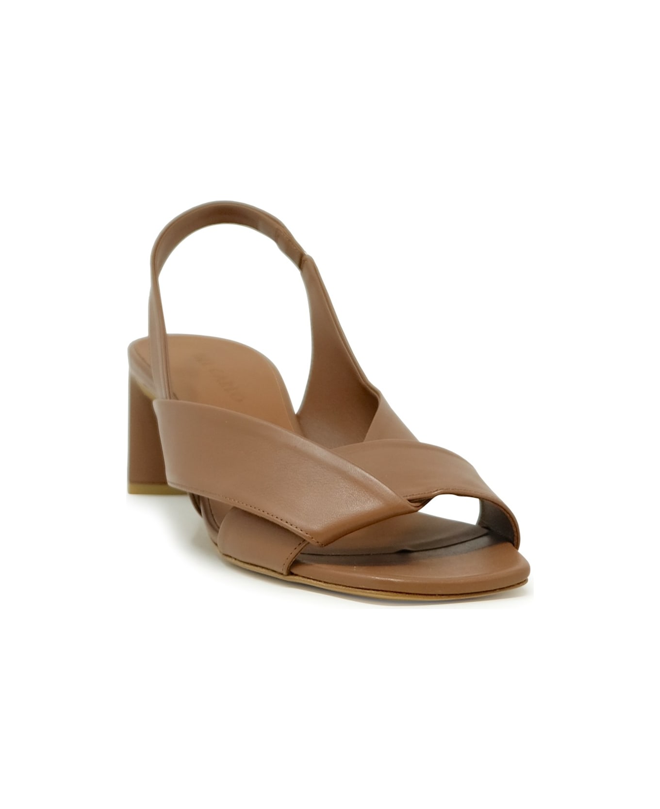 Del Carlo Roberto Del Carlo Leather Sandals - CAMEL