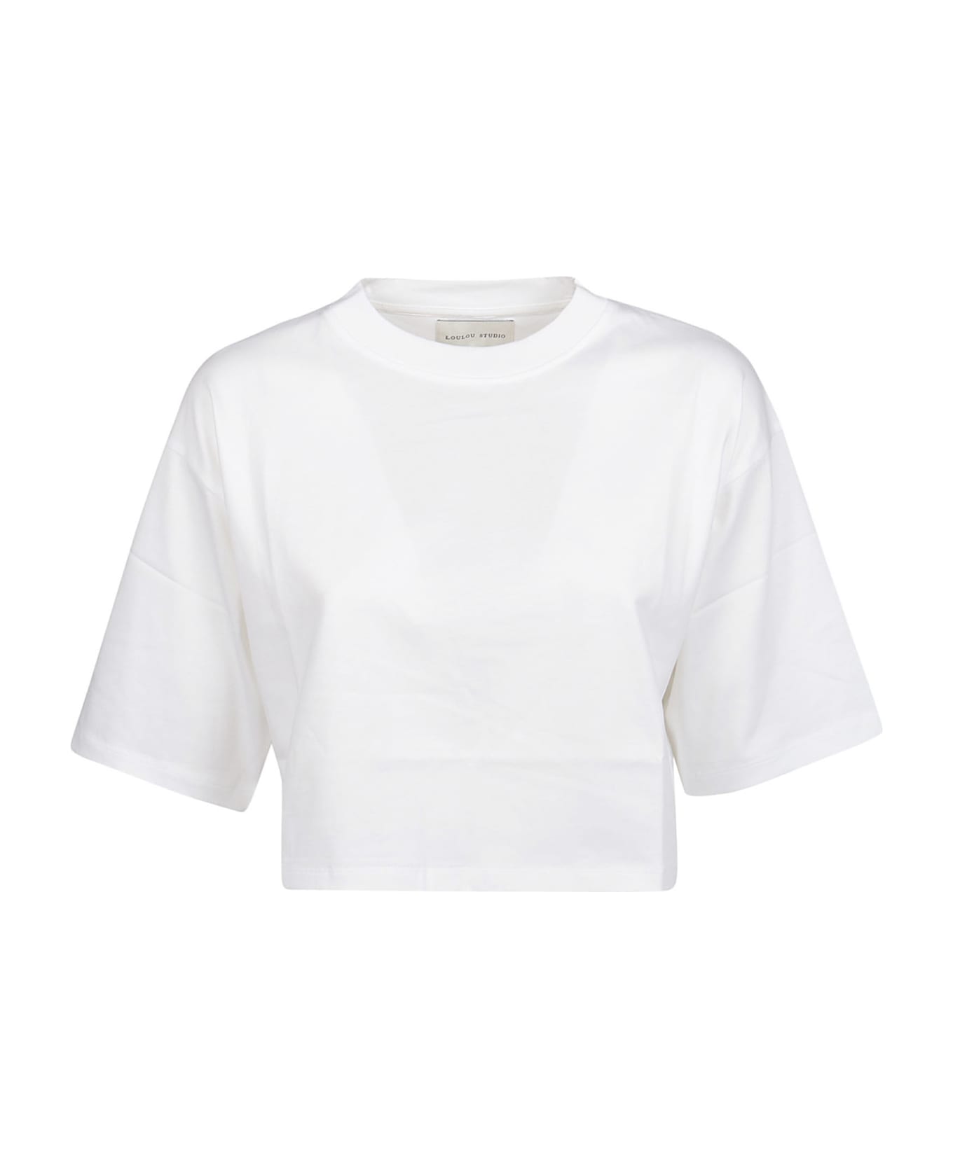 Loulou Studio Gupo Cropped T-shirt - White