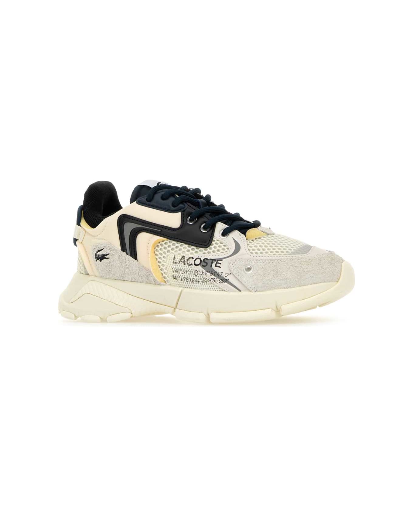 Lacoste Multicolor Leather And Mesh L003 Neo Sneakers - 2G9