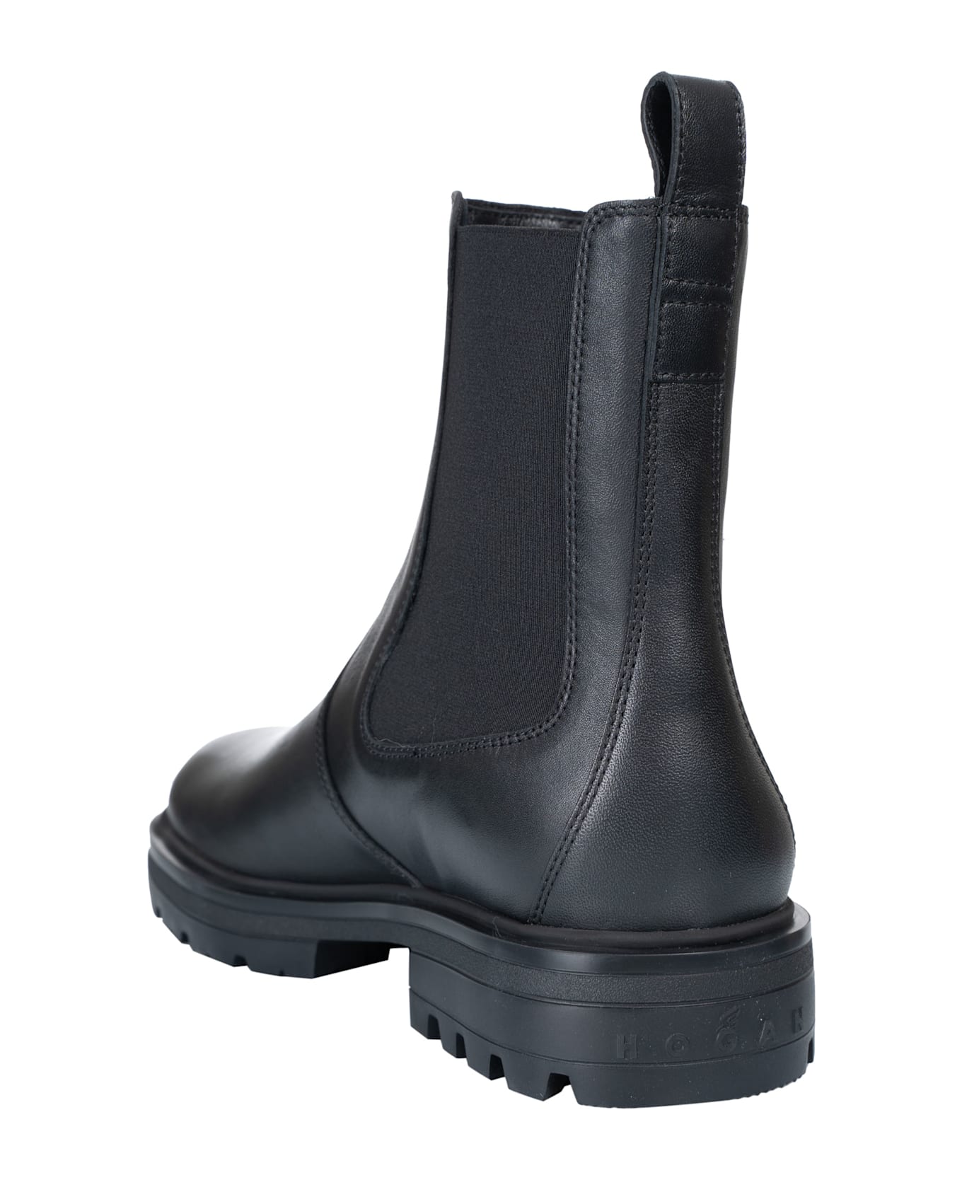 Hogan Elastic Sided Boots - Black
