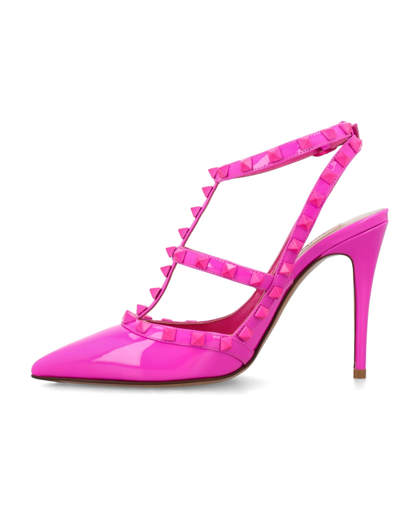 Valentino Garavani Rockstud Ankle Strap Sandals - Pink & Purple