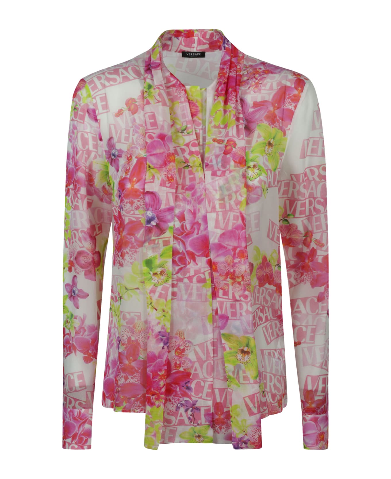 Versace Silk Printed Shirt - Pink シャツ