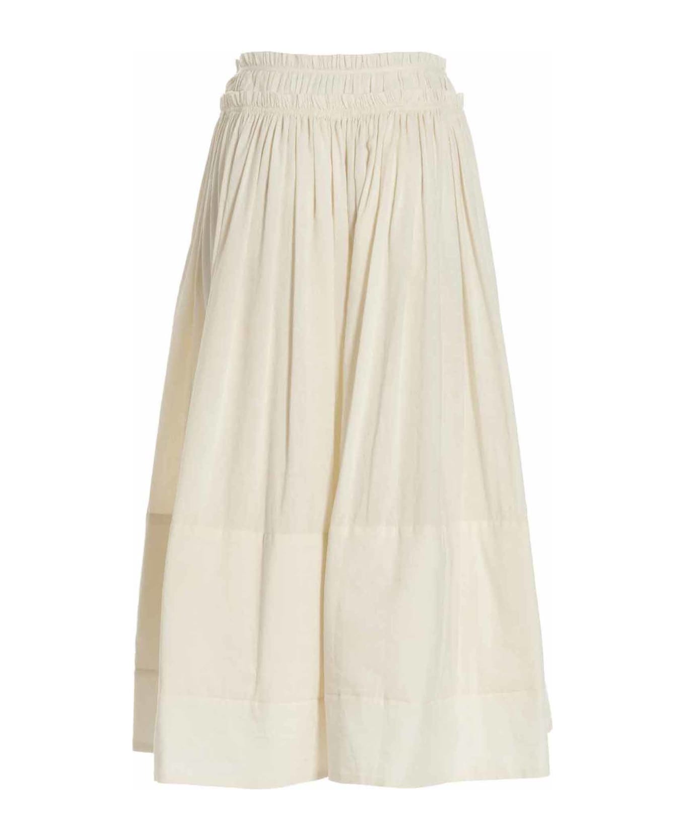 Tory Burch 'rouched Waist' Skirt - White スカート