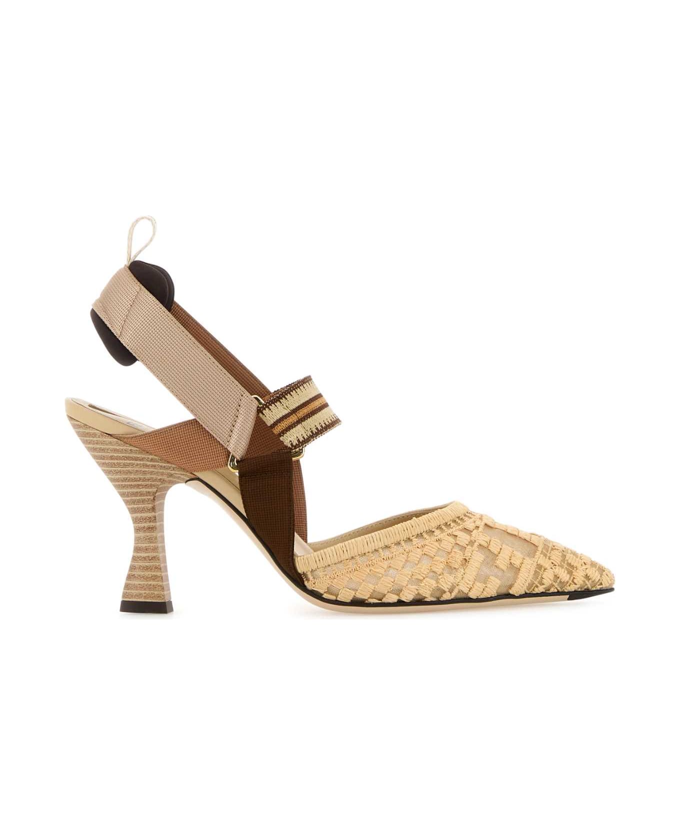 Fendi Multicolor Colibrã¬ Pumps - NUDO RAFIA