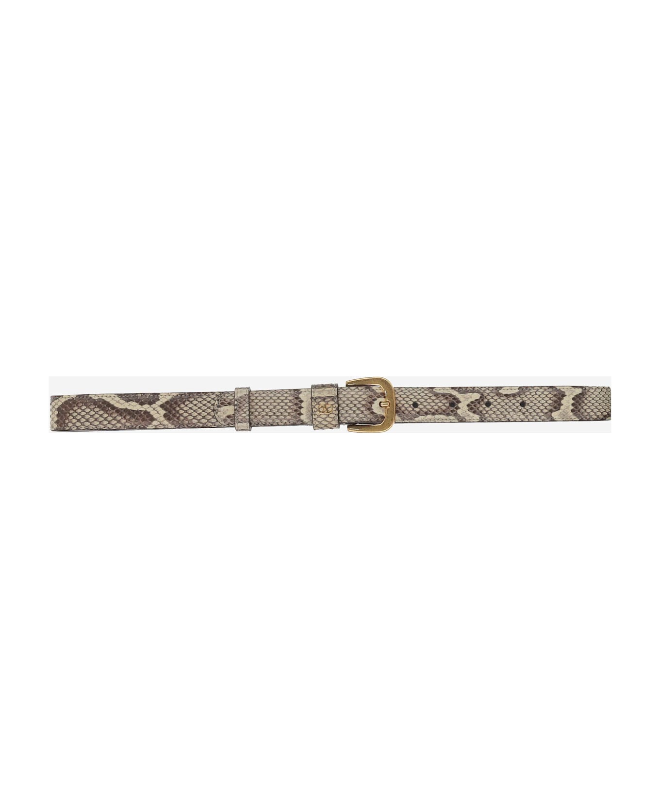 Valentino Garavani Python Leather Belt - Red