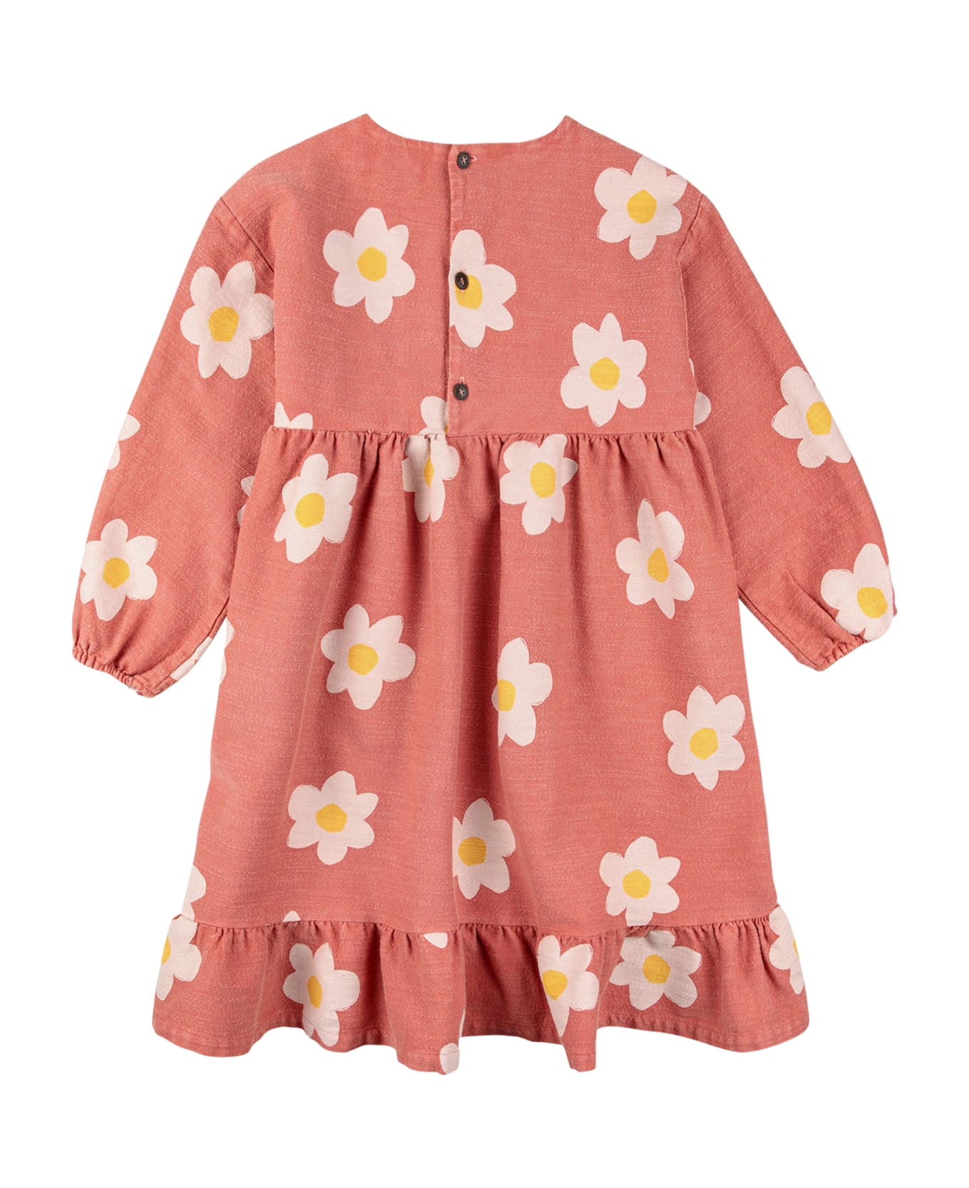 Bobo Choses Pink Dress For Girl With Daisies - Pink