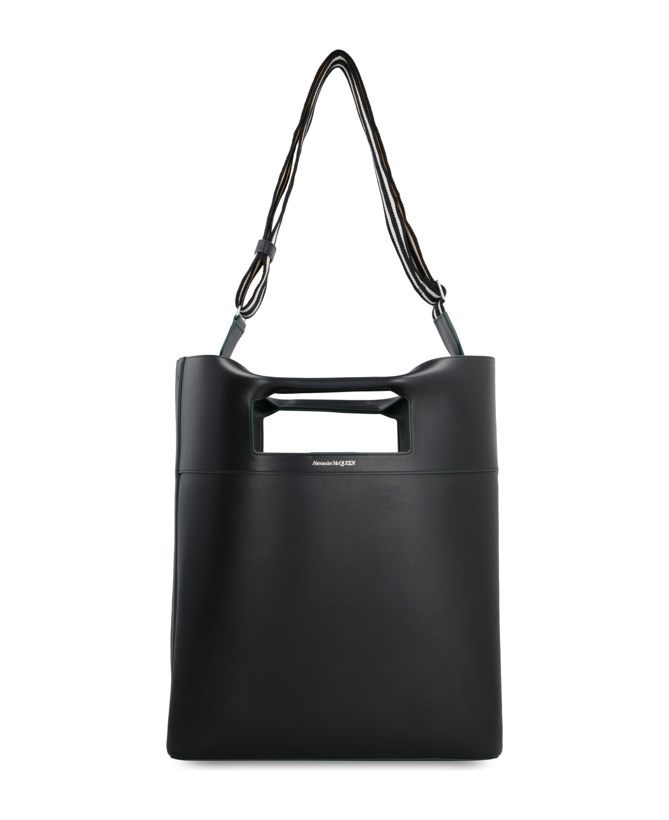 Alexander McQueen The Square Bow Leather Bag - black