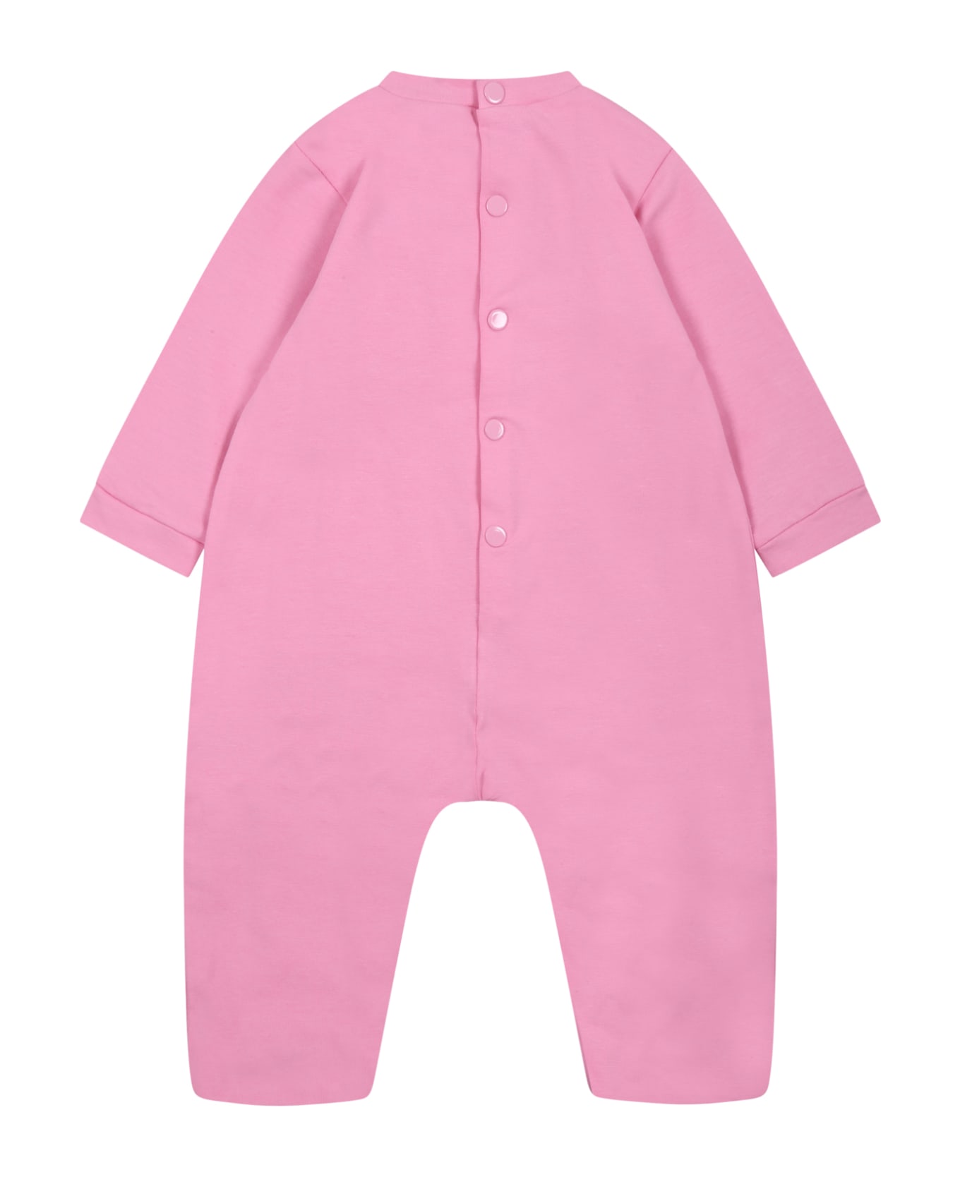 MSGM Pink Set For Baby Girl With Violet Logo - Pink