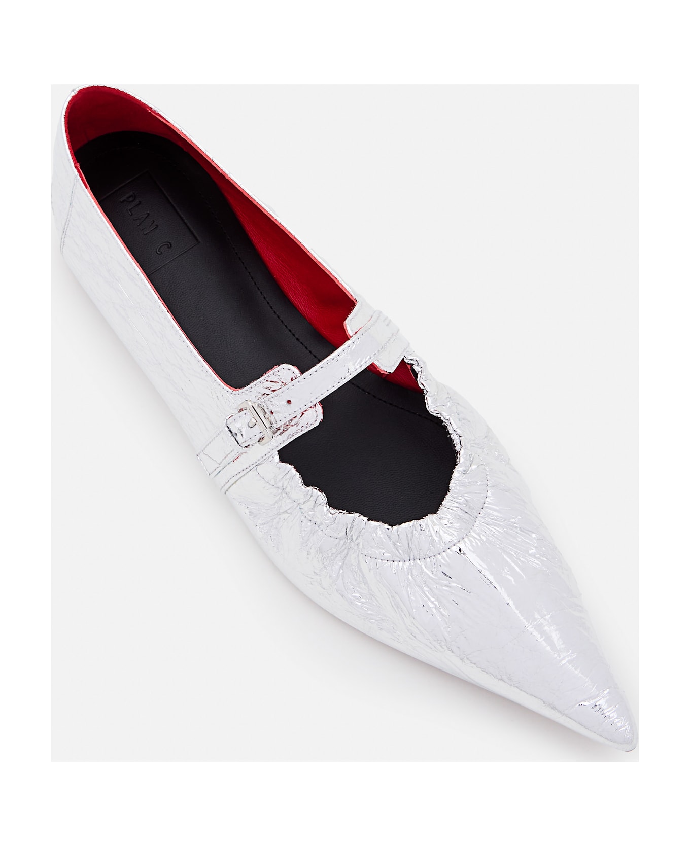 Plan C Flat Shoes - Silver