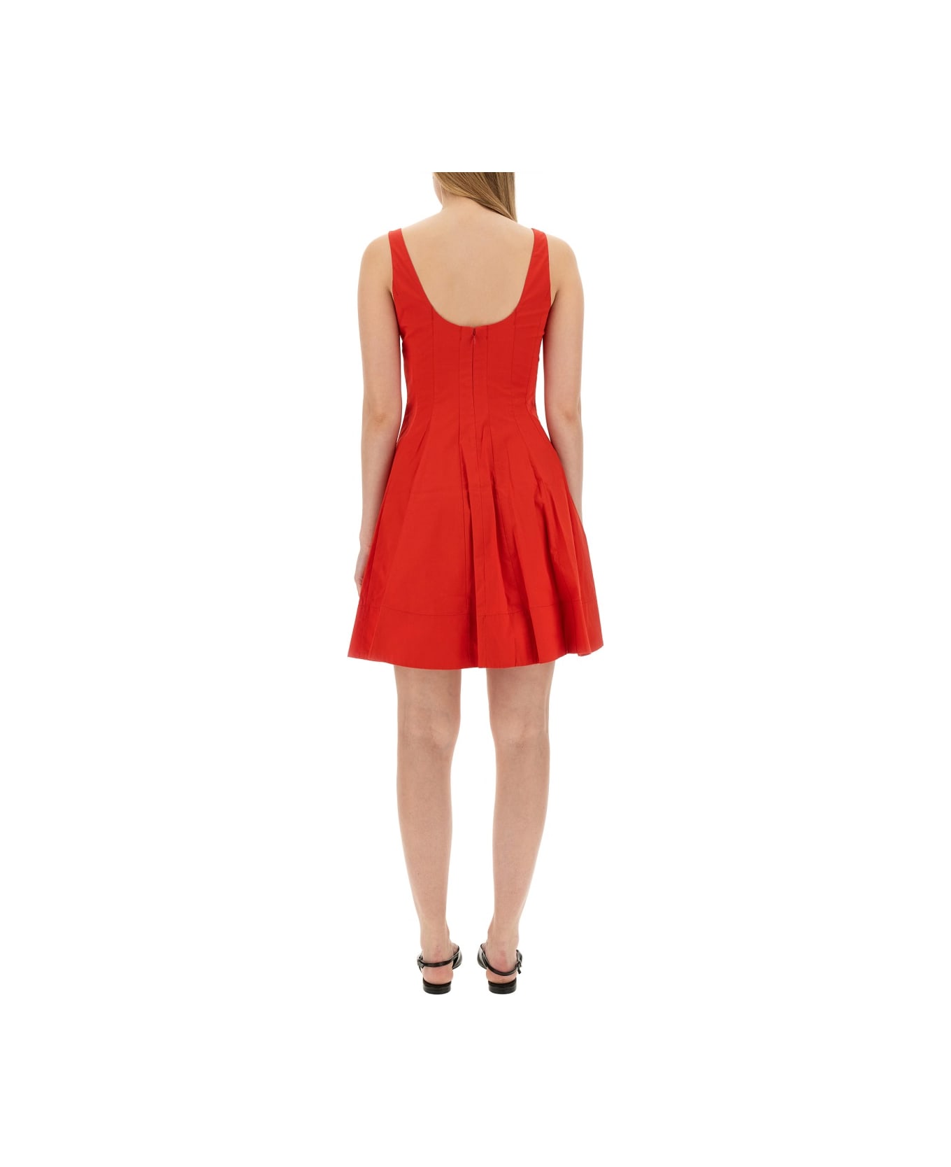 STAUD Mini Wells Dress - RED