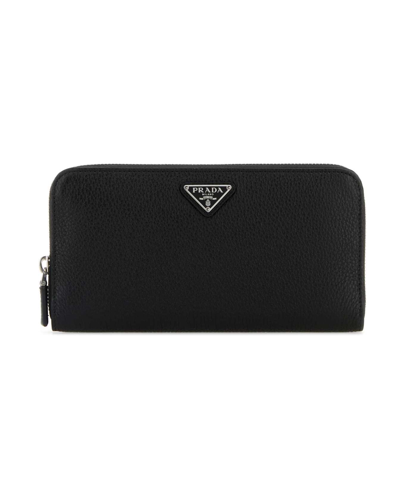 Prada Black Leather Wallet - NERO