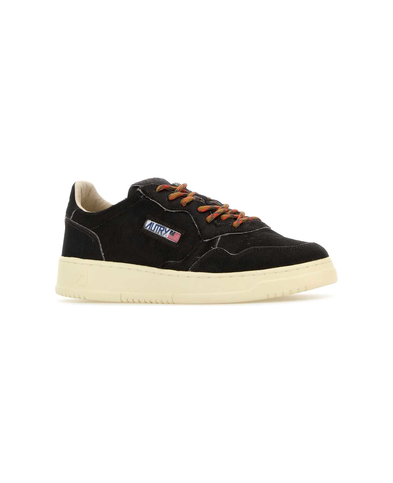 Autry Black Calf Hair Medalist Sneakers - PE03