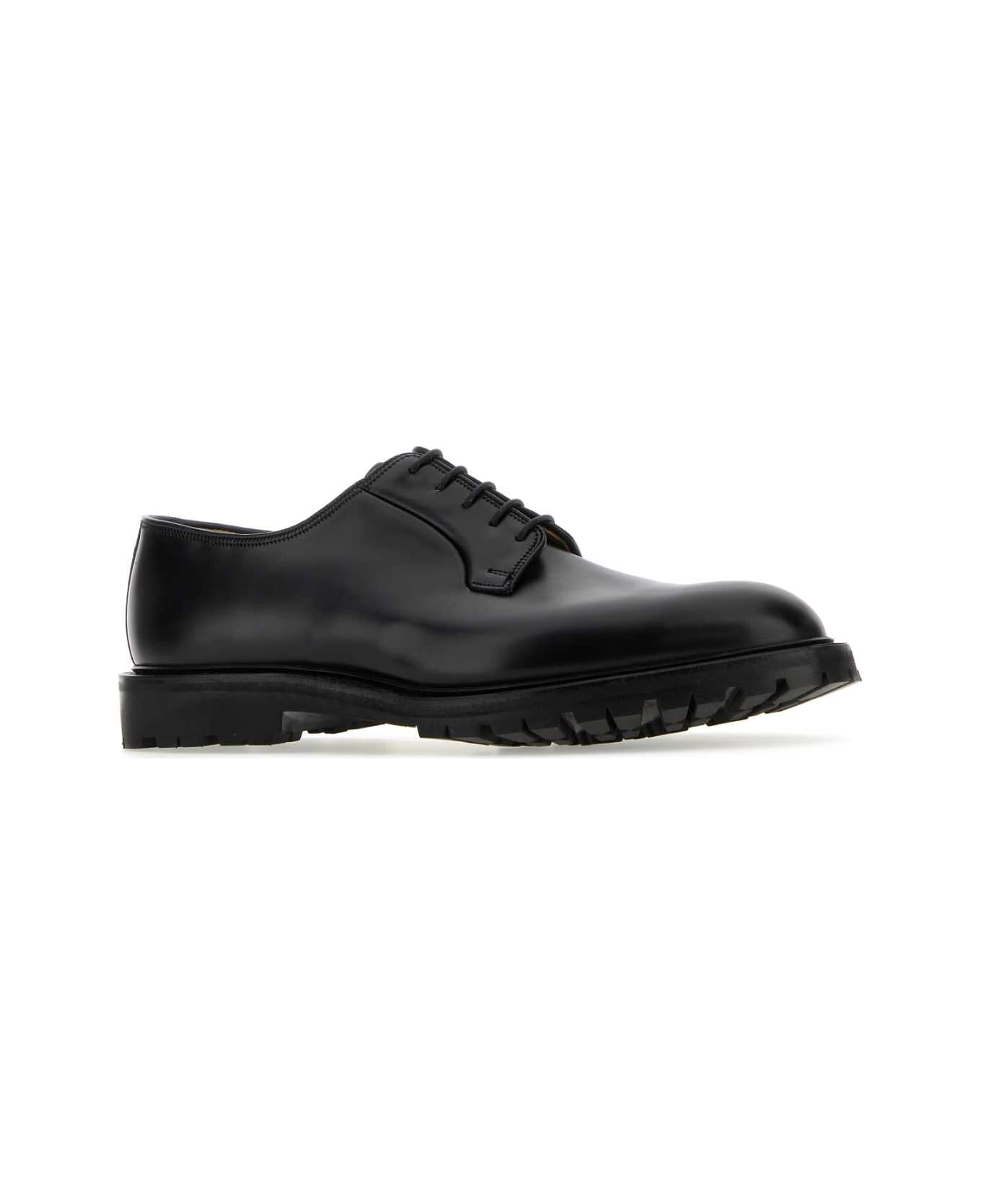 Crockett & Jones Black Leather Lanark 3 Lace-up Shoes - BLACK