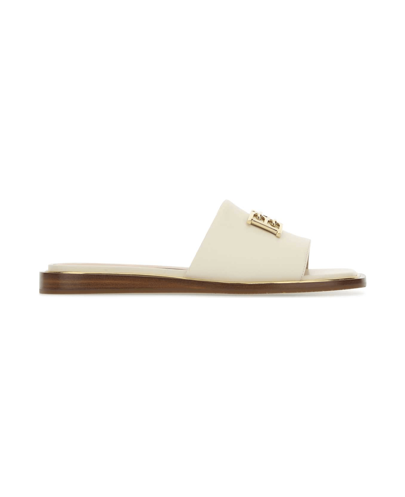 Bally Ivory Leather Eloise Slippers - BONE1550 サンダル