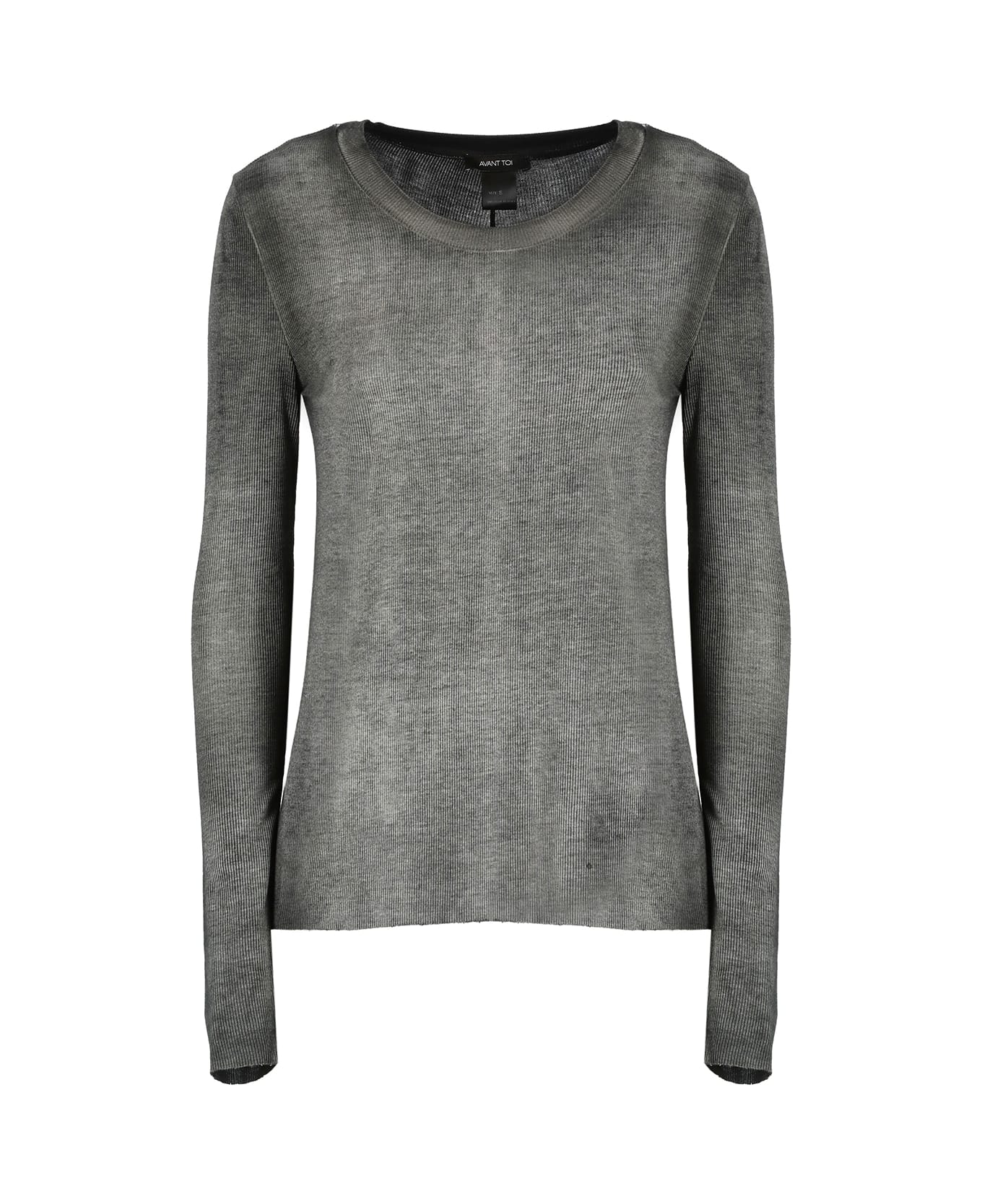 Avant Toi Silk Blend Sweater - Grey