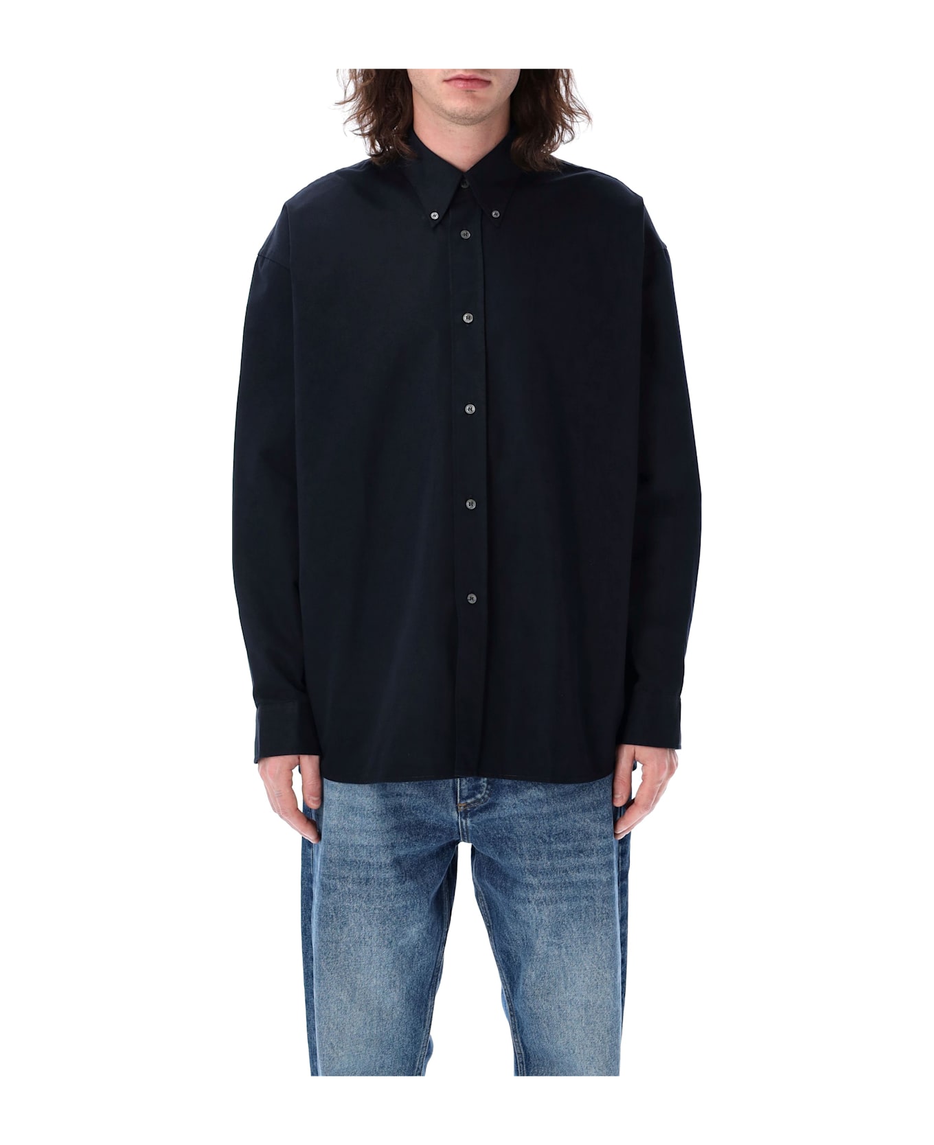Studio Nicholson Ruskin Technical Twill Shirt - DARKEST NAVY