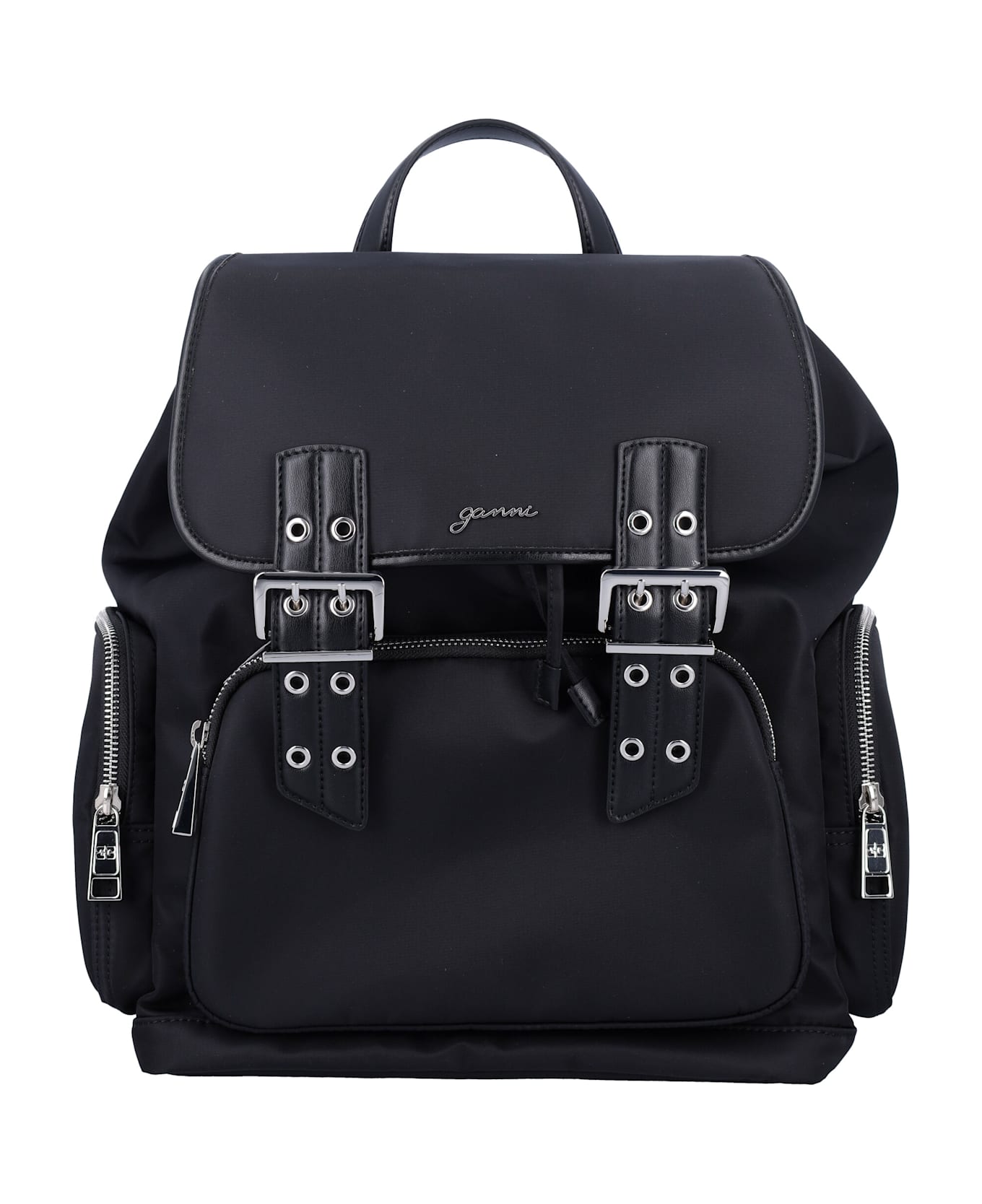 Ganni Bucky Nylon Backpack - BLACK