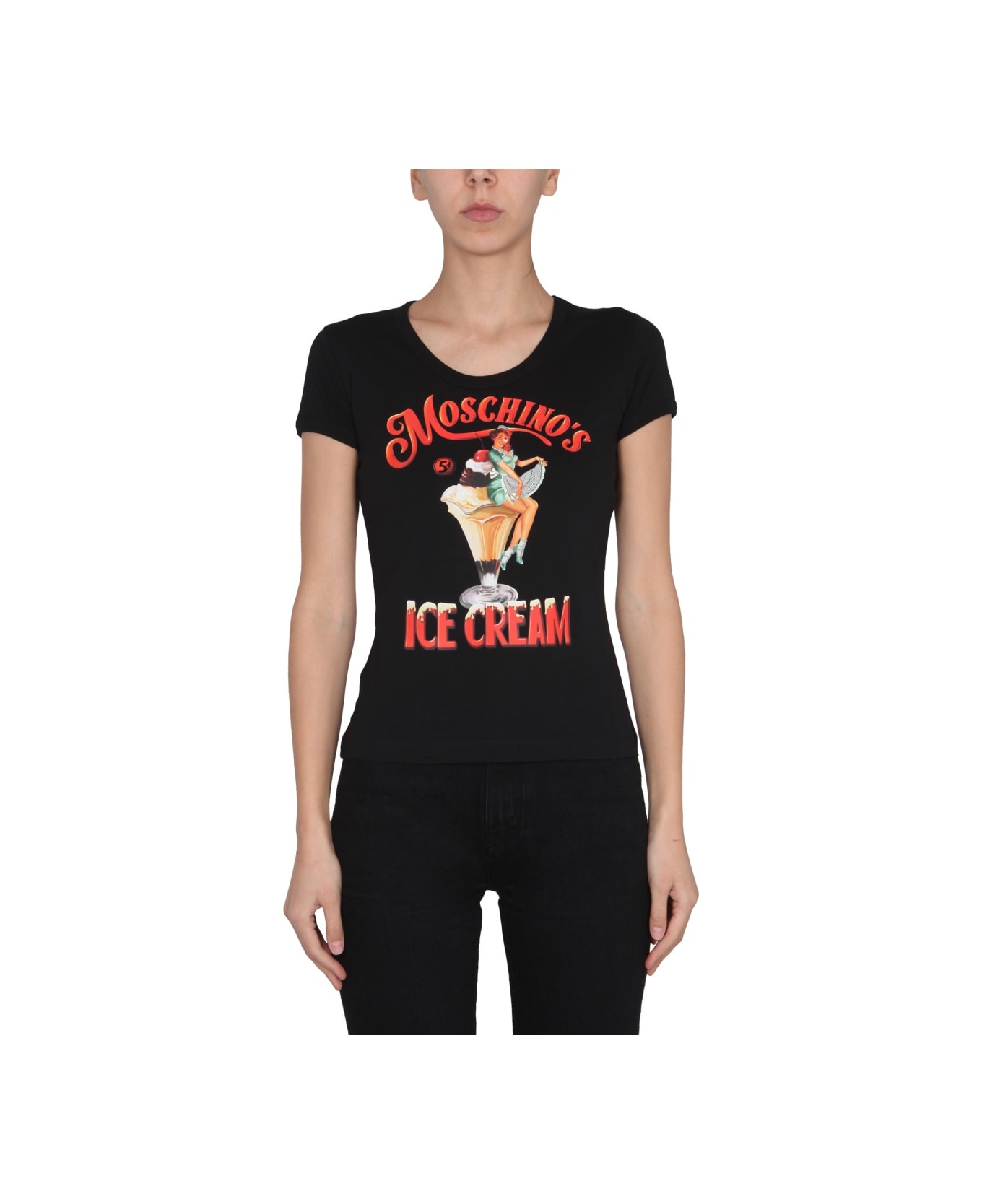 Moschino T-shirt 
ice Cream
 - BLACK