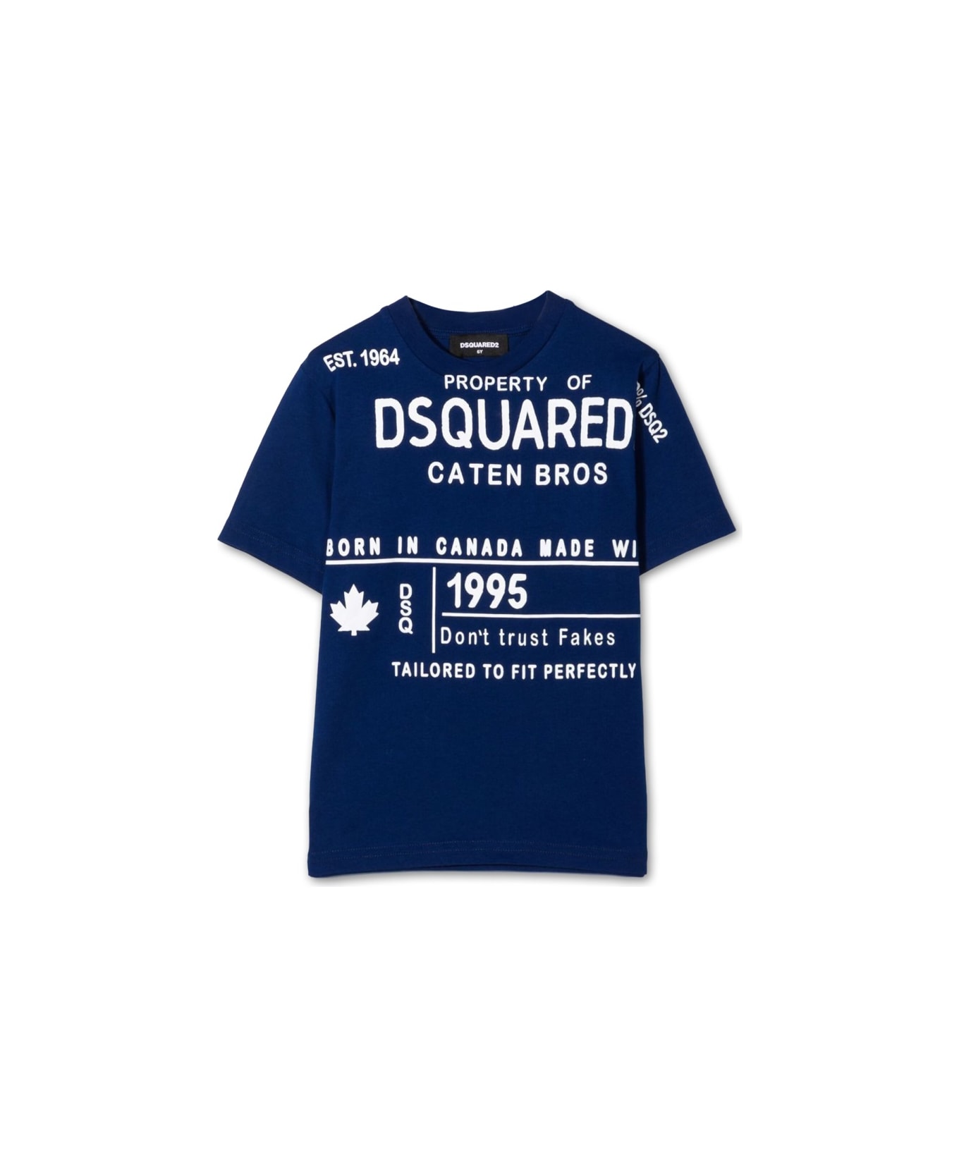 Dsquared2 Slouch Fit Maglietta - BLUE Tシャツ＆ポロシャツ