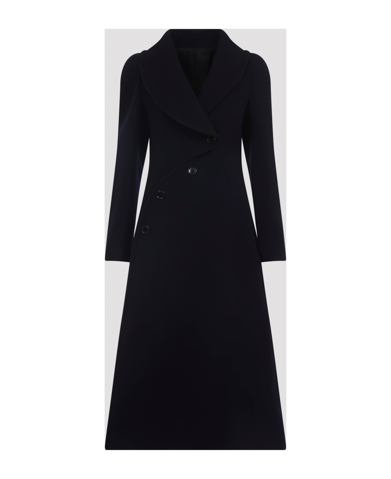 Alaia Alaïa Curved Coat - Marine コート