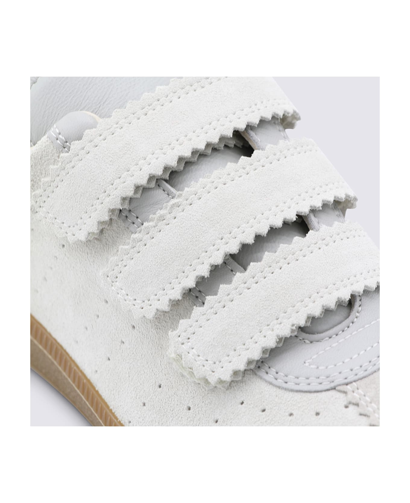 Isabel Marant White Leather Sneakers - Beige
