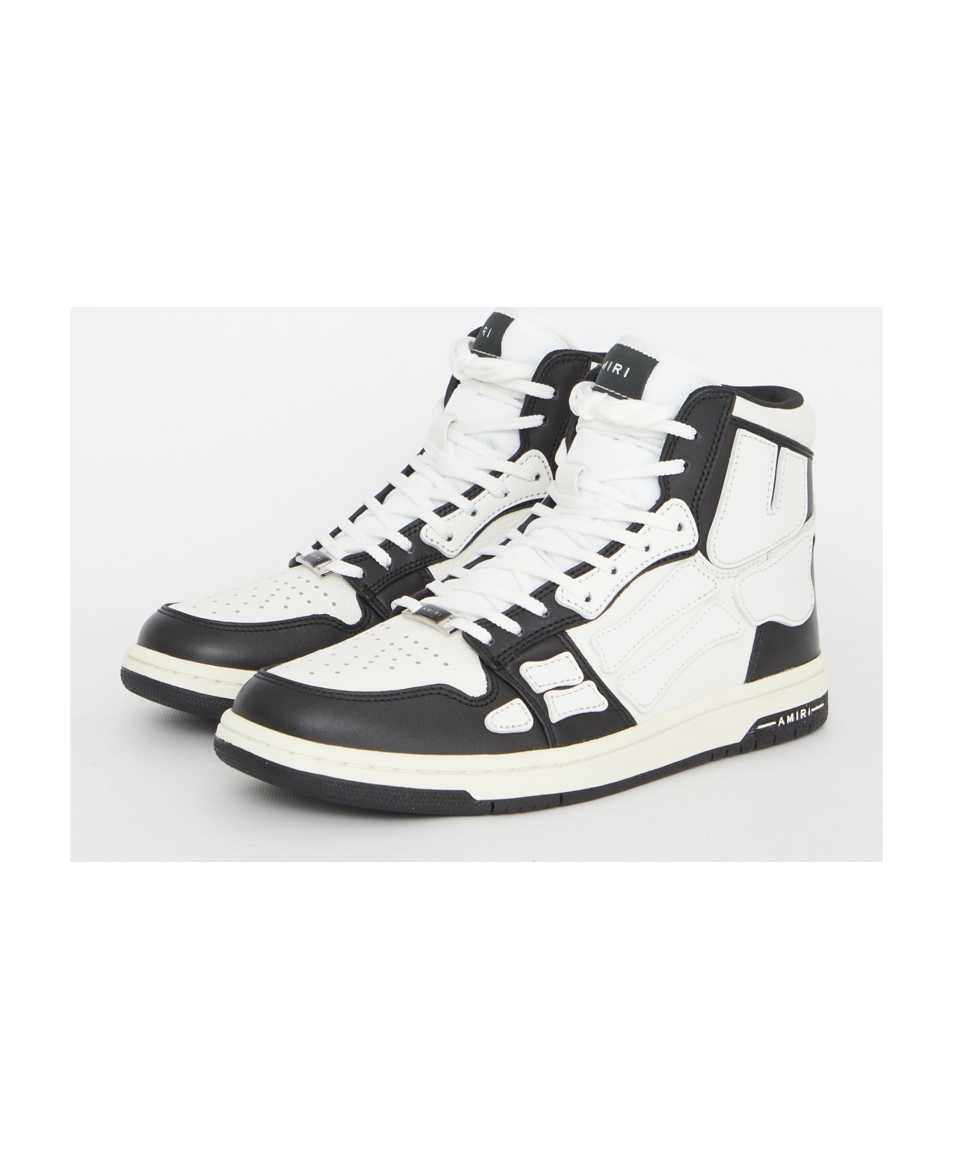 AMIRI Skel-top Hi Sneakers - BLACK WHITE