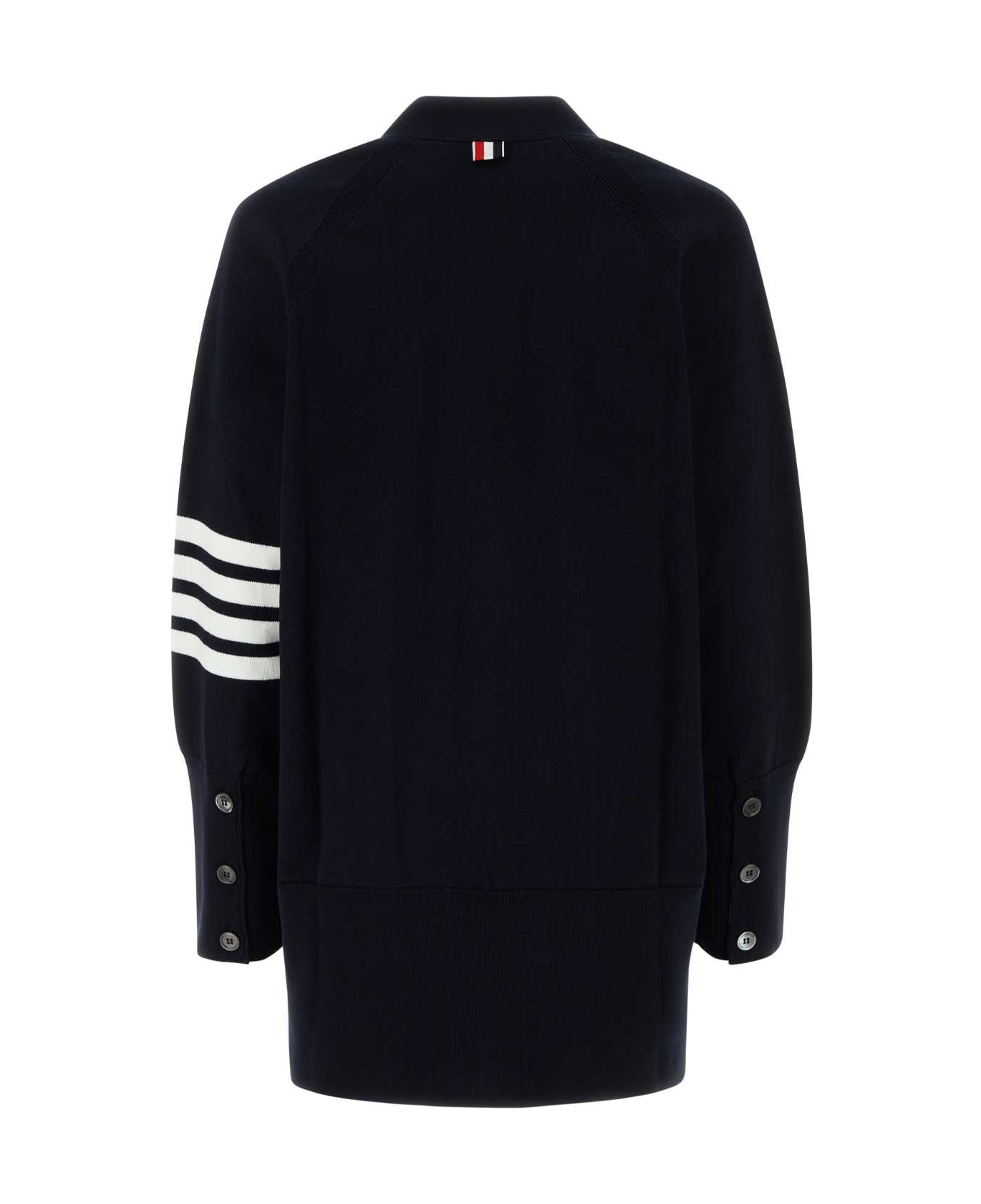 Thom Browne Dark Blue Cotton Oversize Cardigan - 415