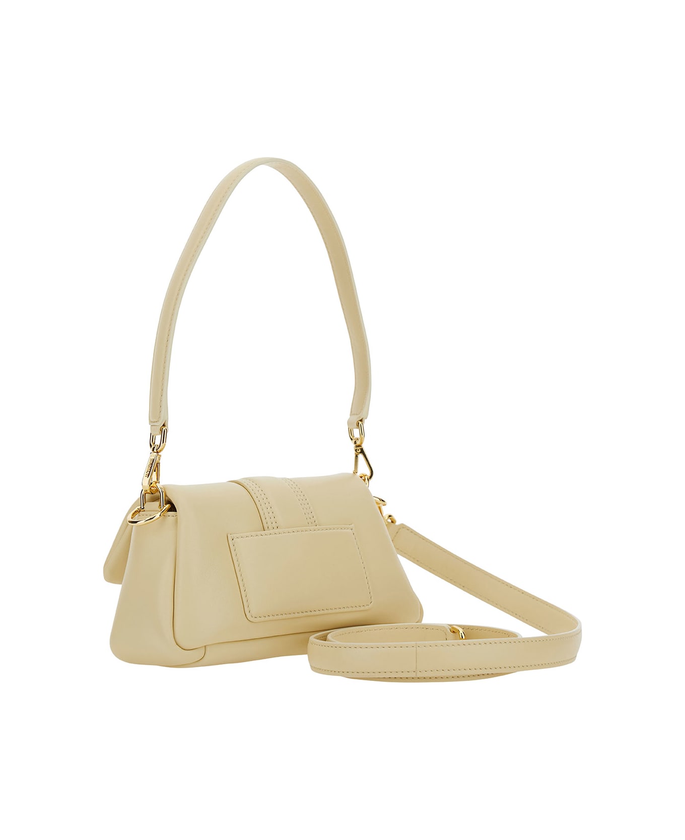 Jacquemus 'le Petit Bambimou' White Shoulder Bag With Logo Detail In Padded Leather Woman - White