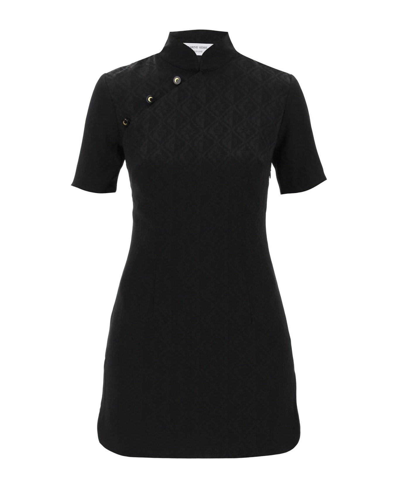 Marine Serre Moon Diamant Jacquard Mini Dress - BLACK (Black) ワンピース＆ドレス