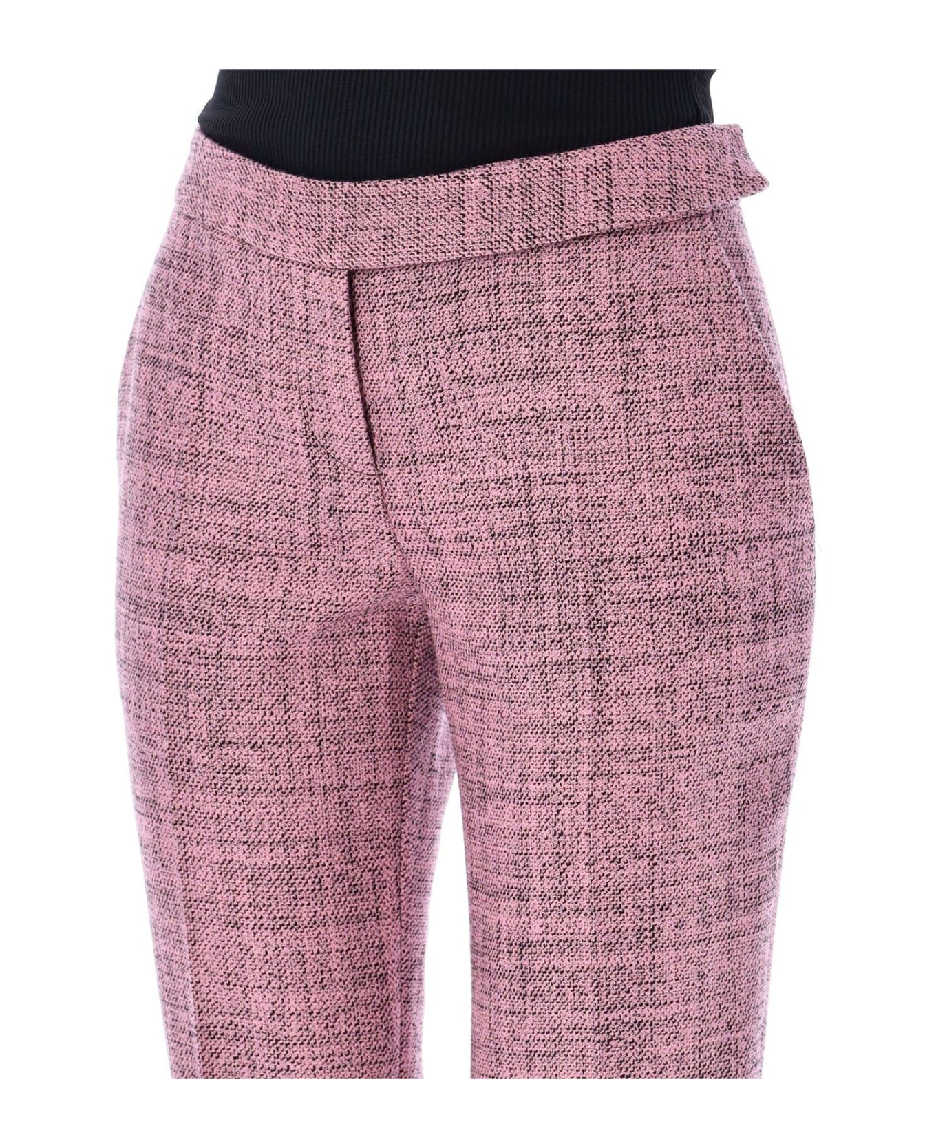 Stella McCartney Wool Tweed Tailored Trousers - Pink & Purple