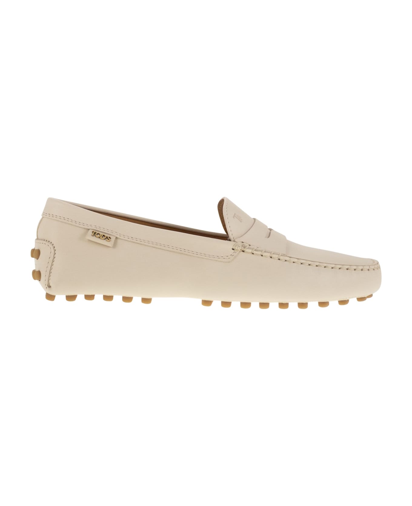 Tod
s Leather Moccasin Rubber Sole - IVORY