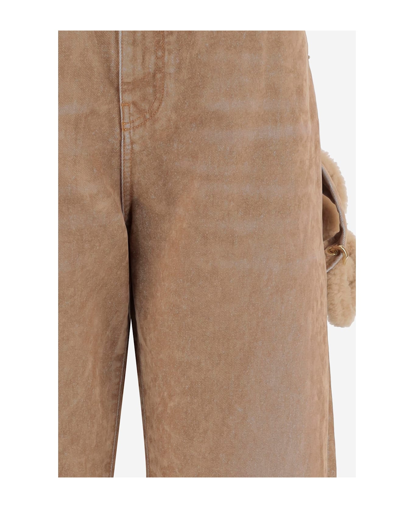 DARKPARK Cotton Jeans With Decoration - Beige