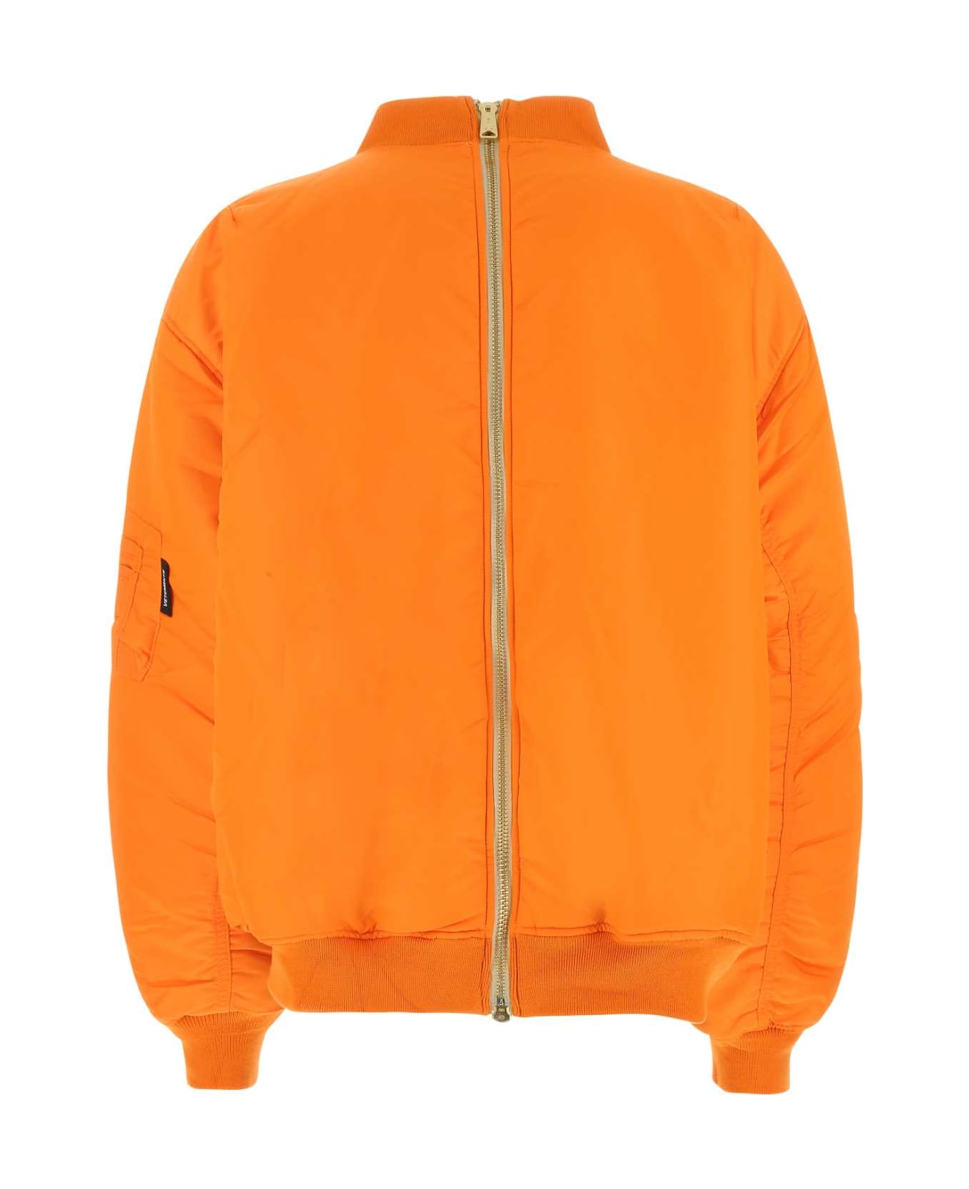 VETEMENTS Orange Nylon Reversible Padded Giubbino Oversize Imbottito Reversibile In Nylon Oversize Jacket - ORANGE