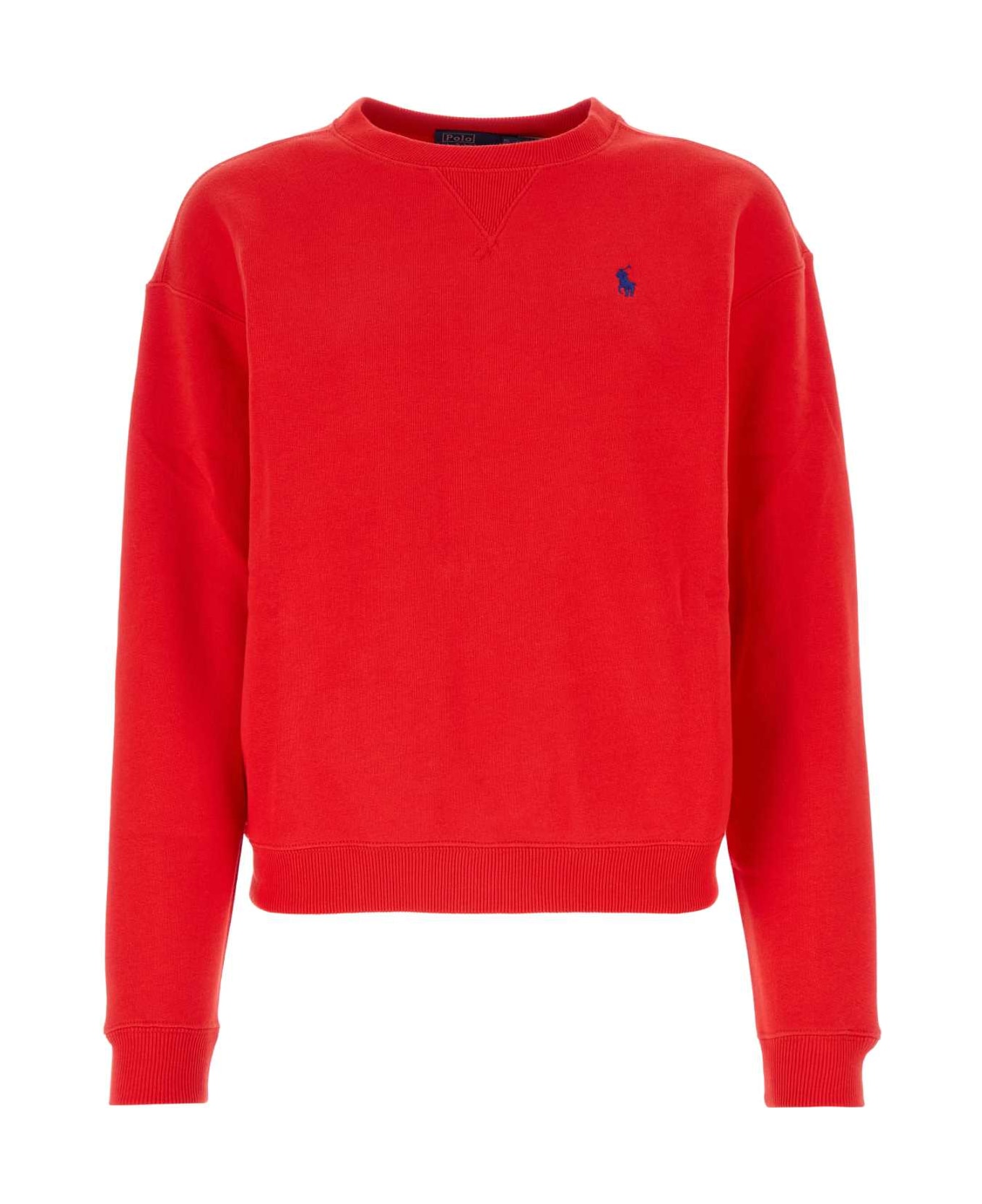 Polo Ralph Lauren Red Cotton Blend Sweatshirt - BRIGHTHIBISCUS
