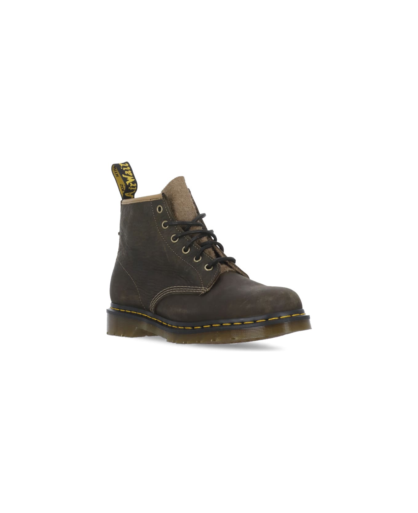 Dr. Martens Leather Lace-up Boots - Green