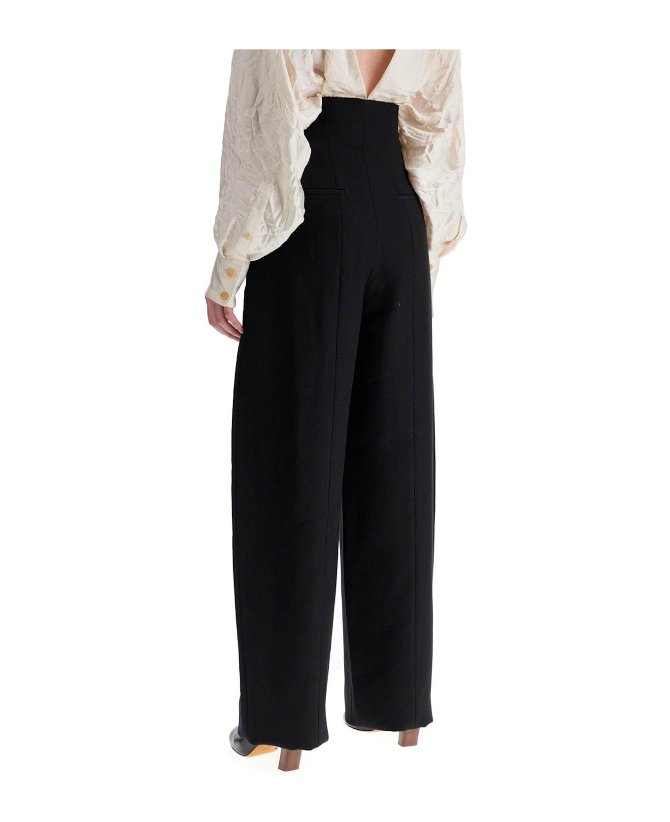 Khaite Lennerd Straight Leg Pants - BLACK (Black) ボトムス