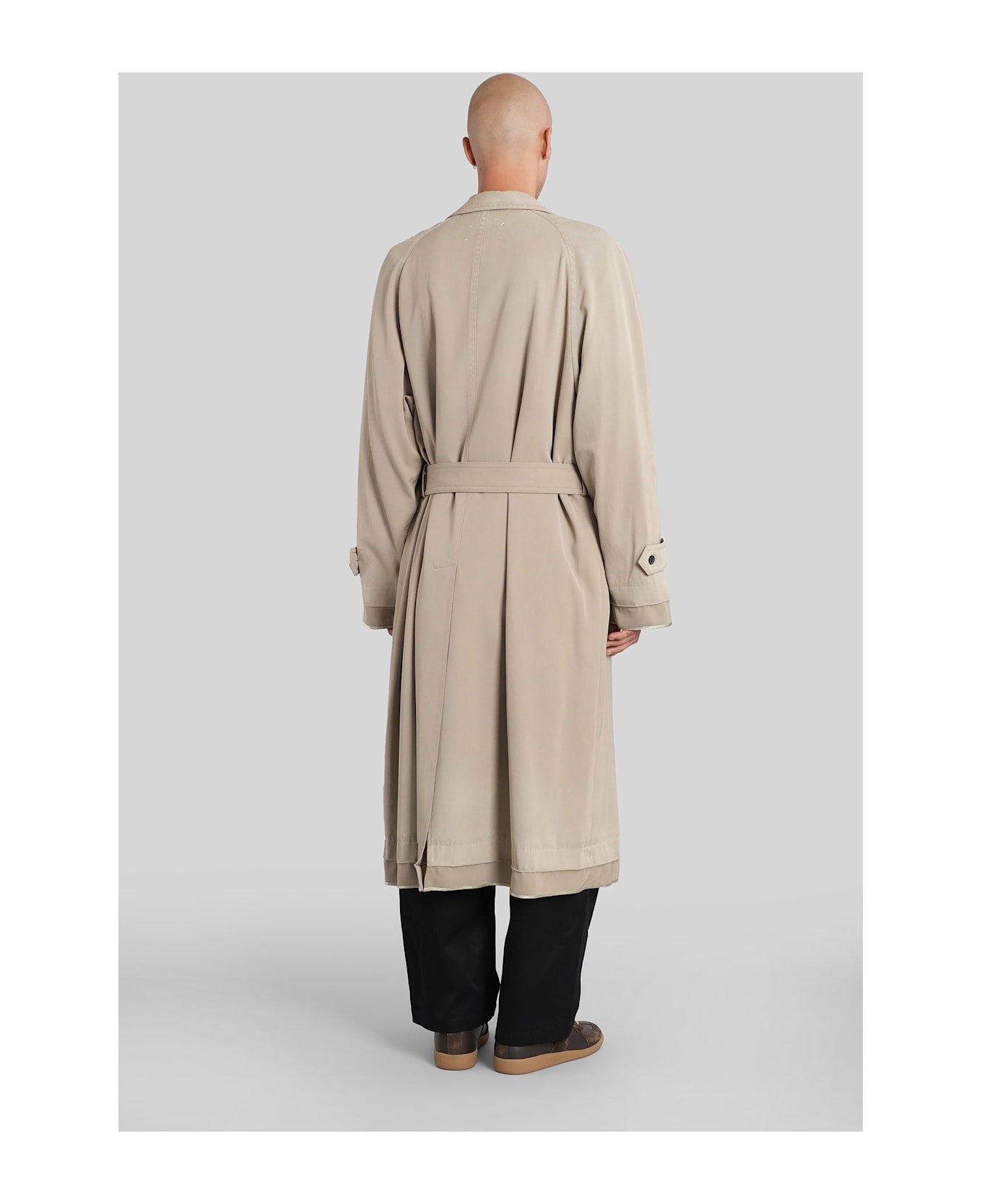 Maison Margiela Trench In Beige Wool - beige
