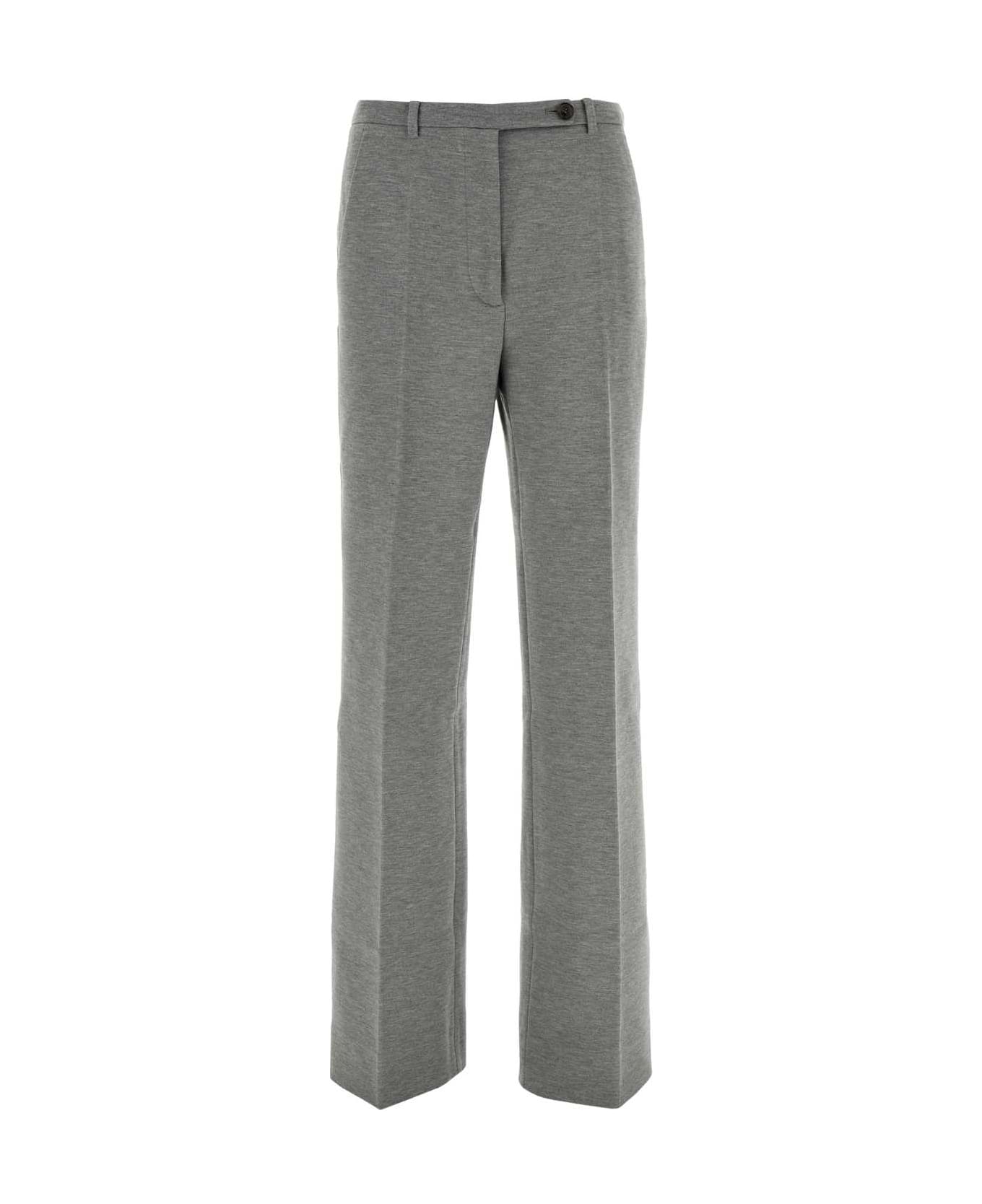 Miu Miu Grey Stretch Viscose Blend Pant - GRIGIO