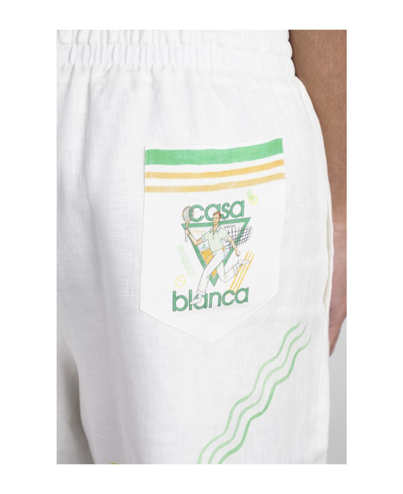 Casablanca Shorts In Beige Linen - beige