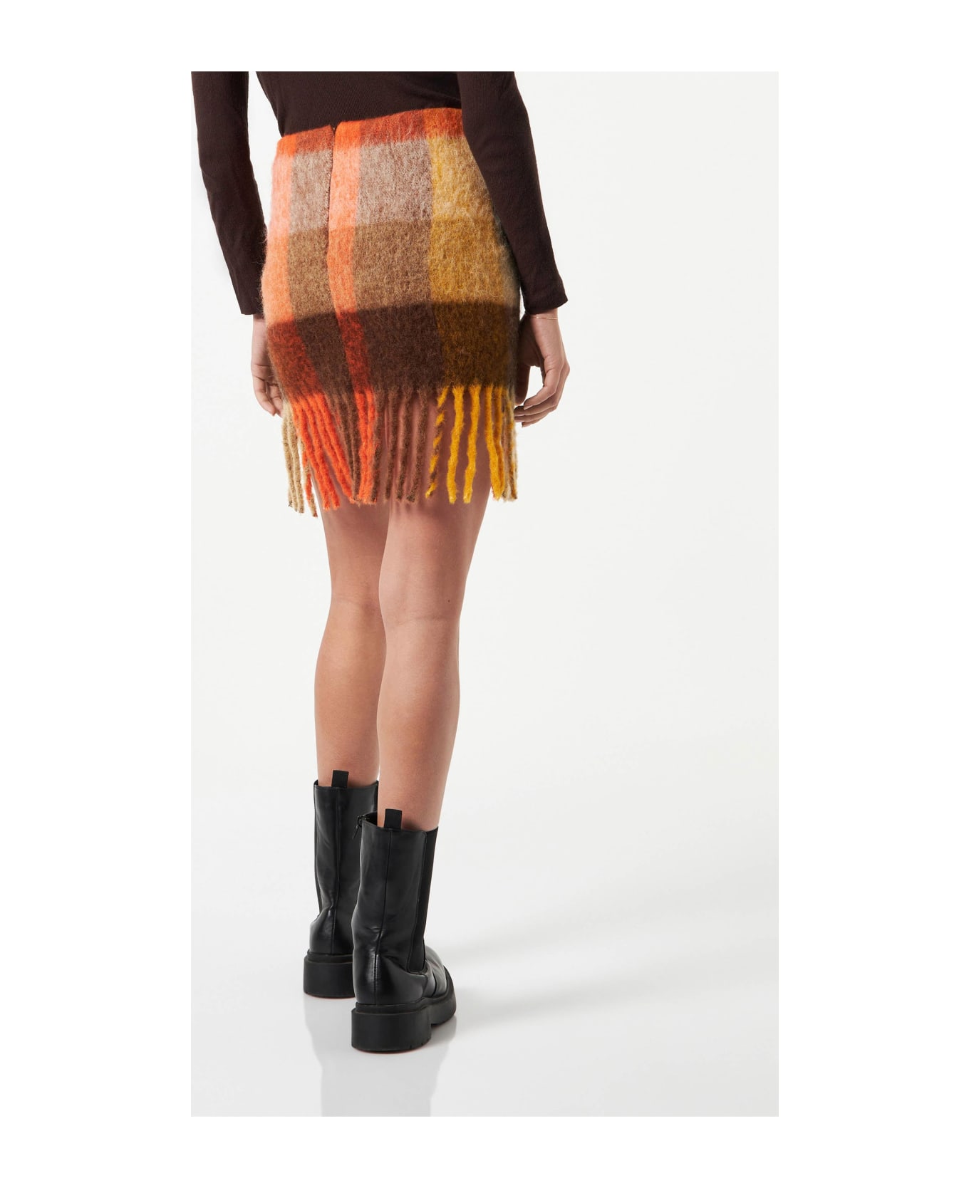 MC2 Saint Barth Woman Skirt With Fringes - BROWN