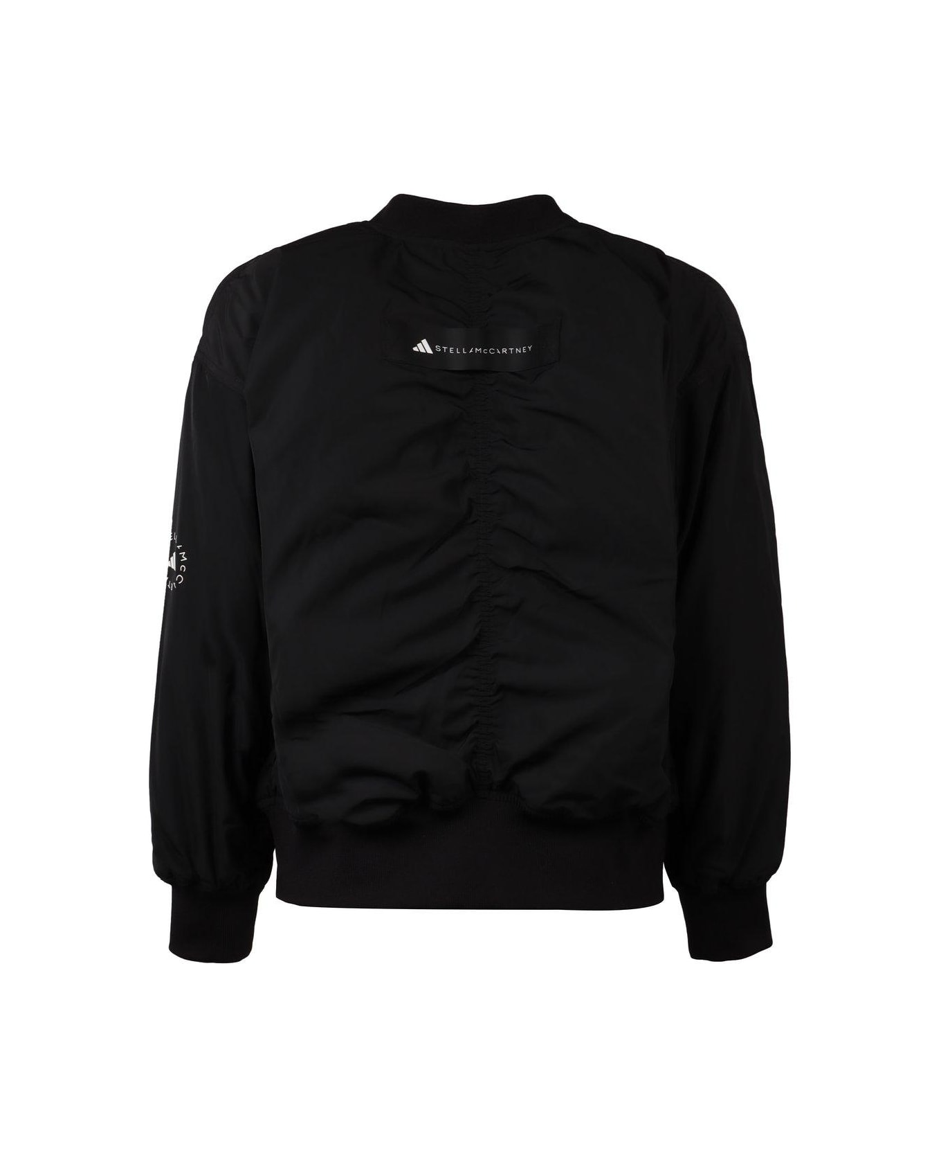 Adidas by Stella McCartney Band Collared Zip-up Bomber Jacket - Black