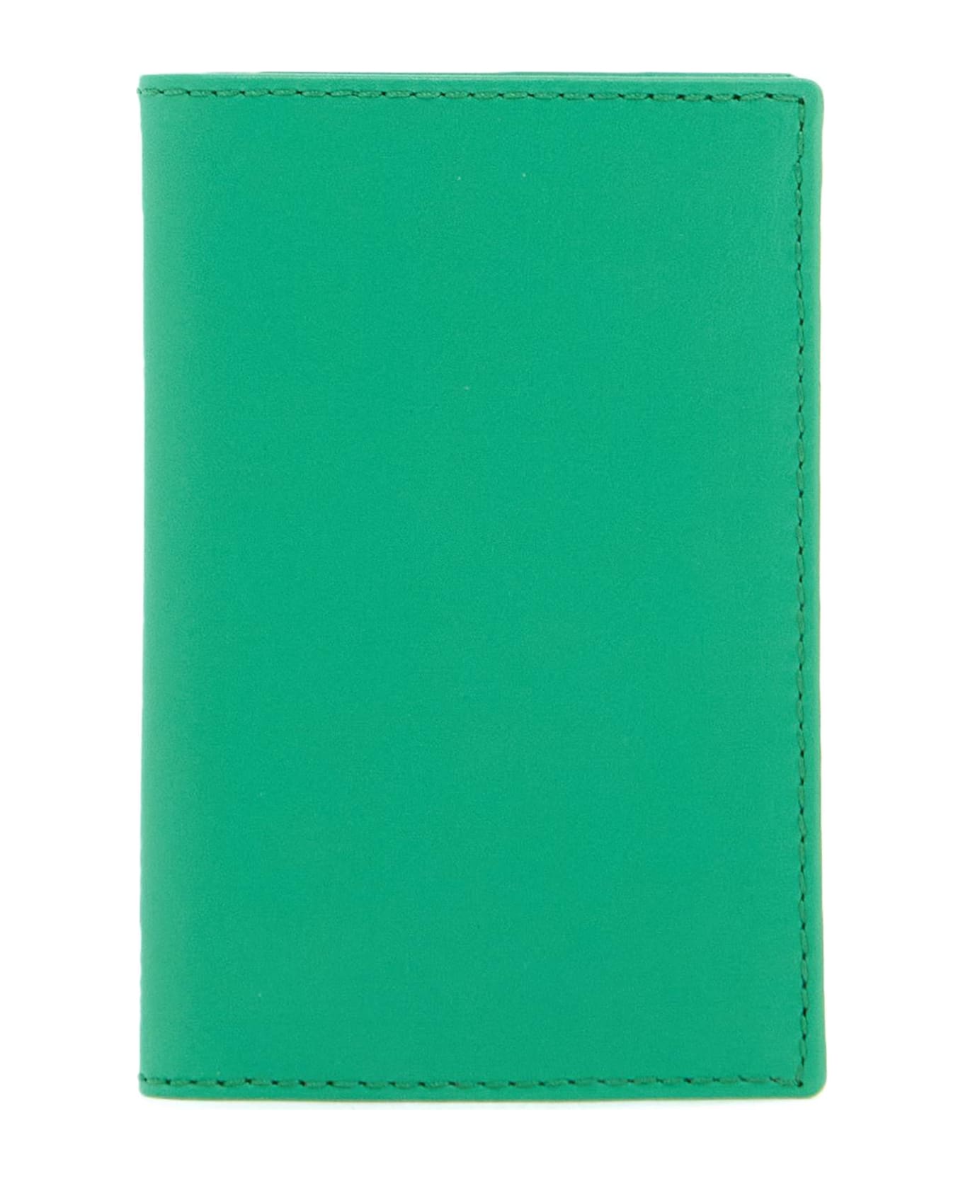 Comme des Garçons Wallet Leather Compact Wallet - GREEN (Green)