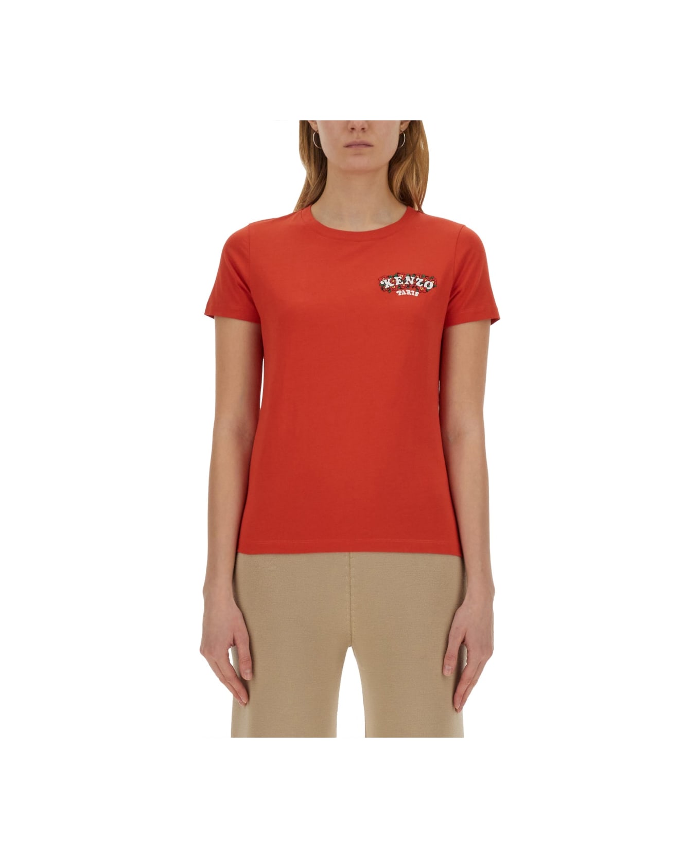 Kenzo Embroidered T-shirt "verdy Market" - RED