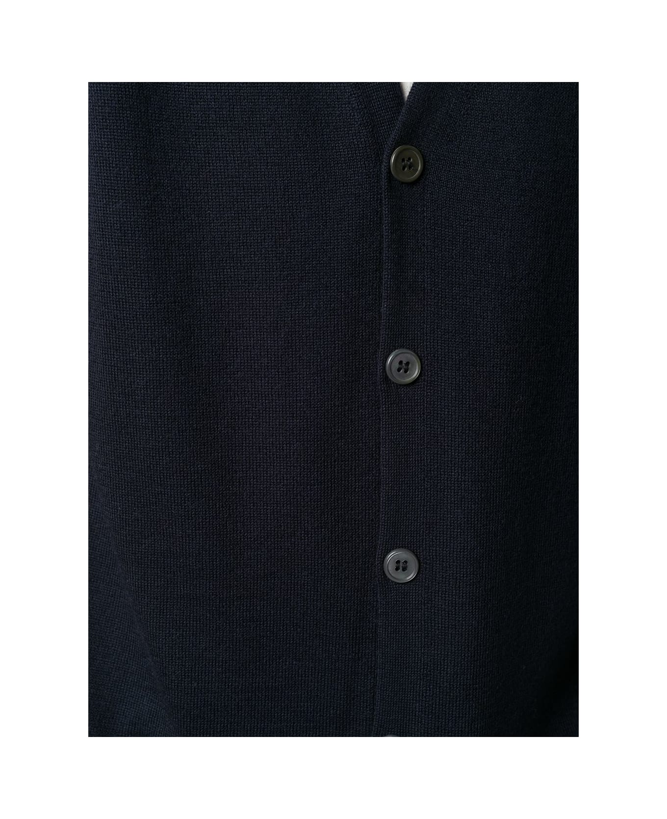 Barba Napoli Barba V-neck Cardigan - Blue