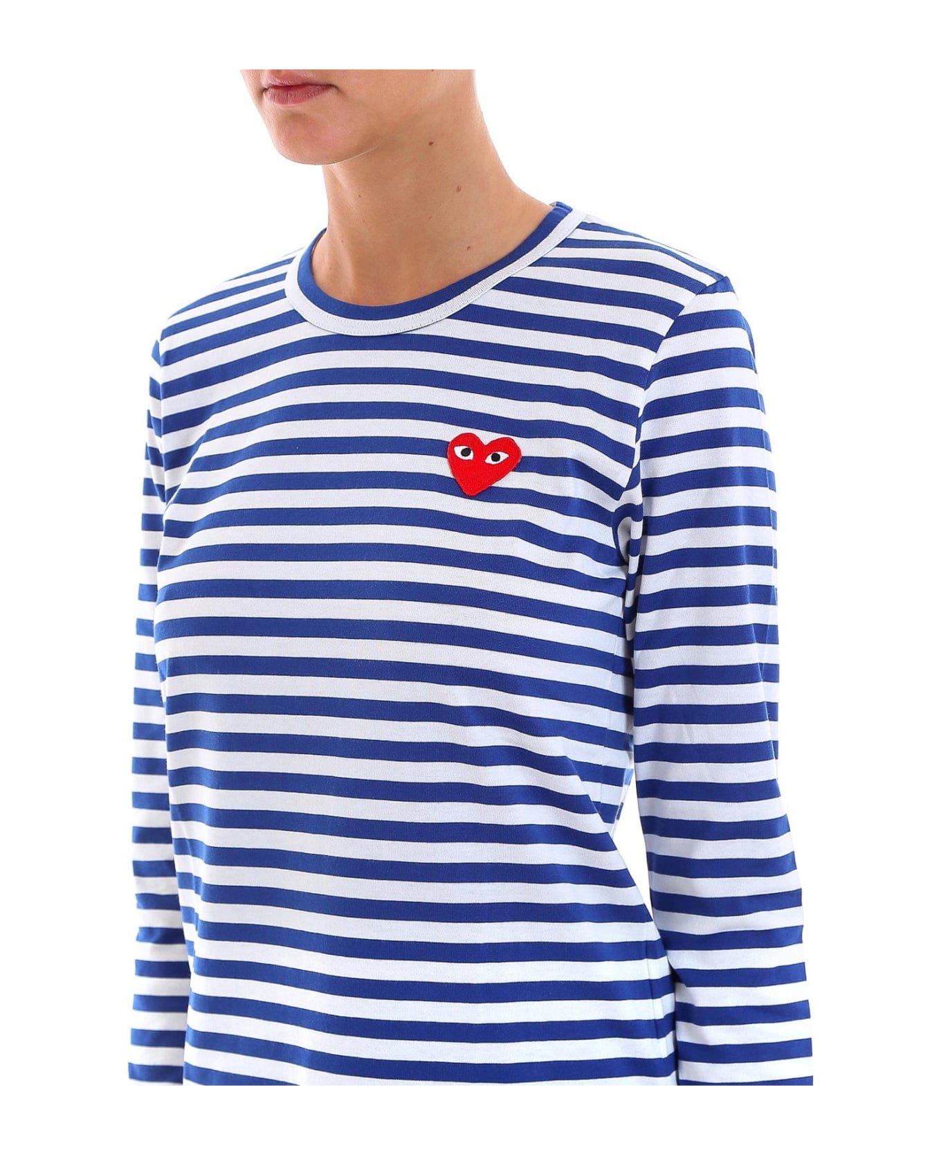 Comme des Garçons Striped Long Sleeve T-shirt - Blue